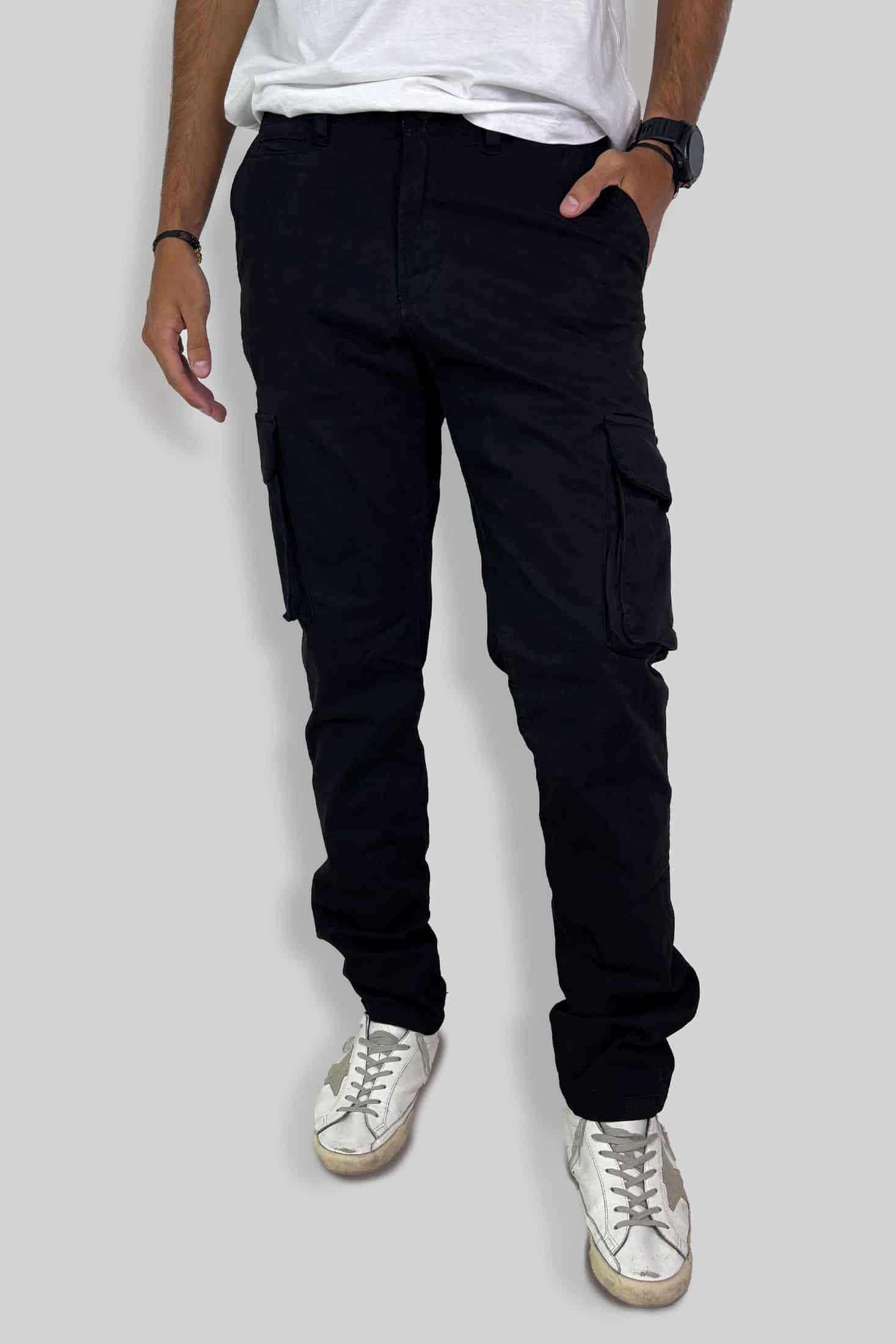 PANTALON CARGO NEGRO - miniatura 1