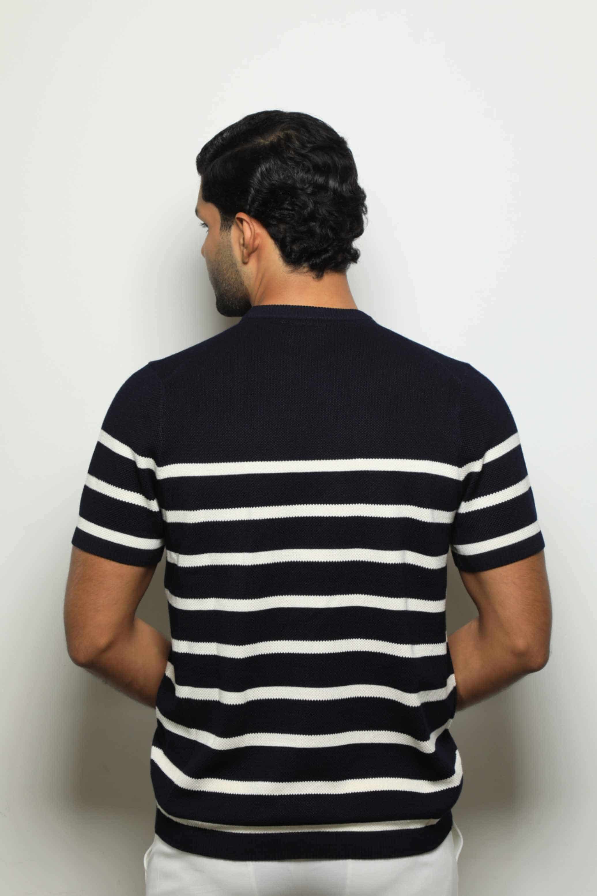 Suéter Tejido Fashion Navy/Rayas - miniatura 5