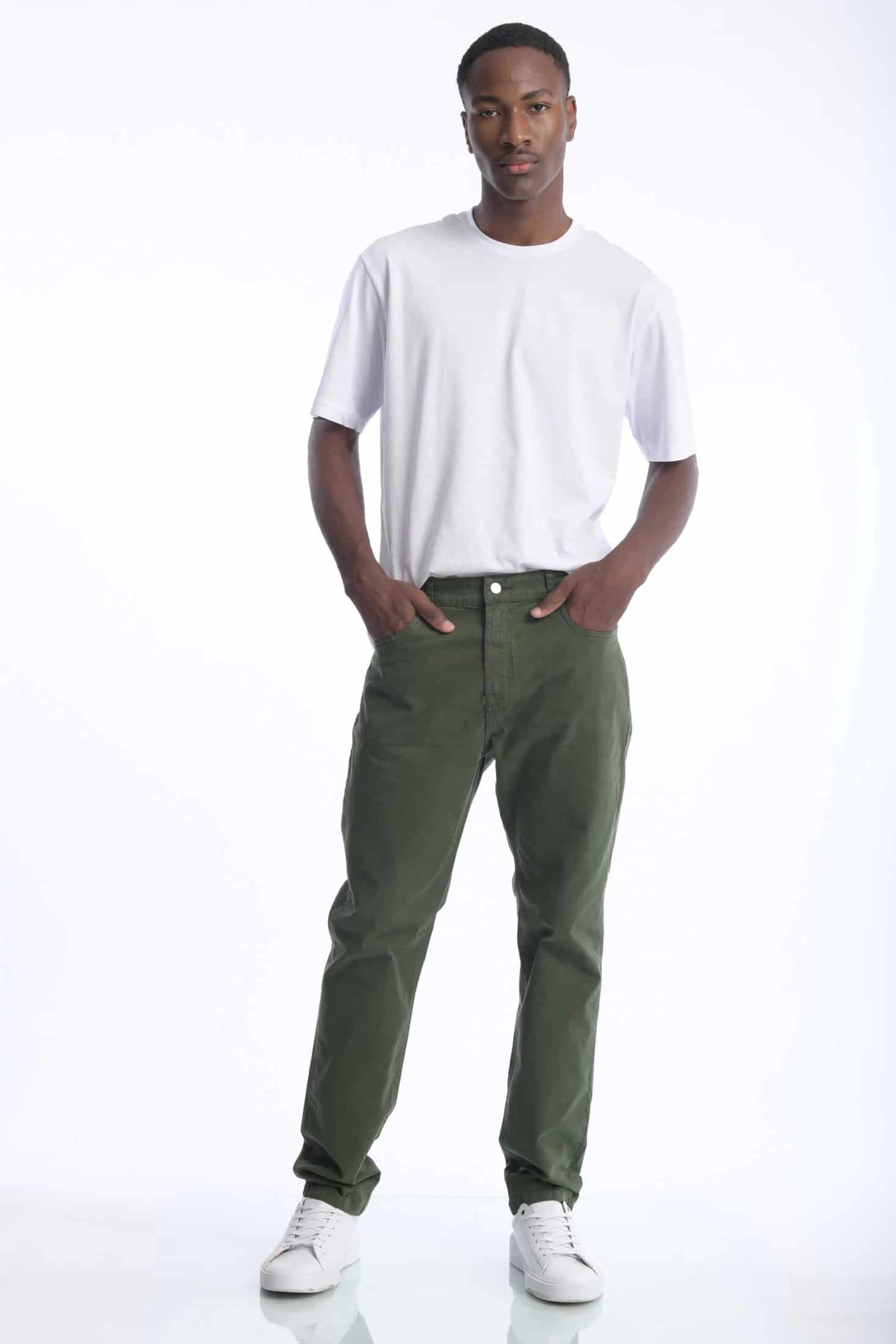 Pantalón Classic Dril 5 Bolsillos Verde Militar - miniatura 1