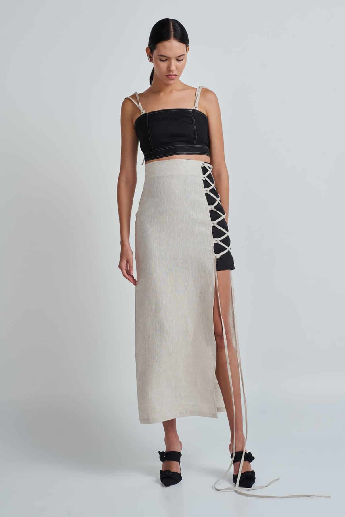 OLINDA SKIRT NATURAL - miniatura 1