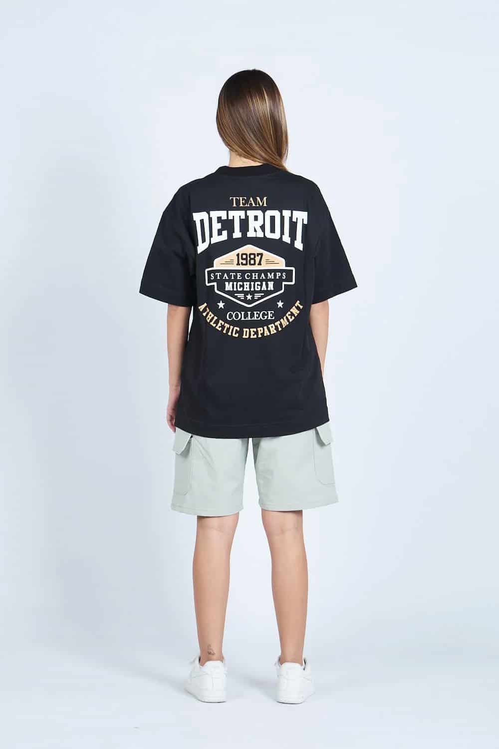 Camiseta oversize DETROIT NEGRO | DROP 03 | - miniatura 4