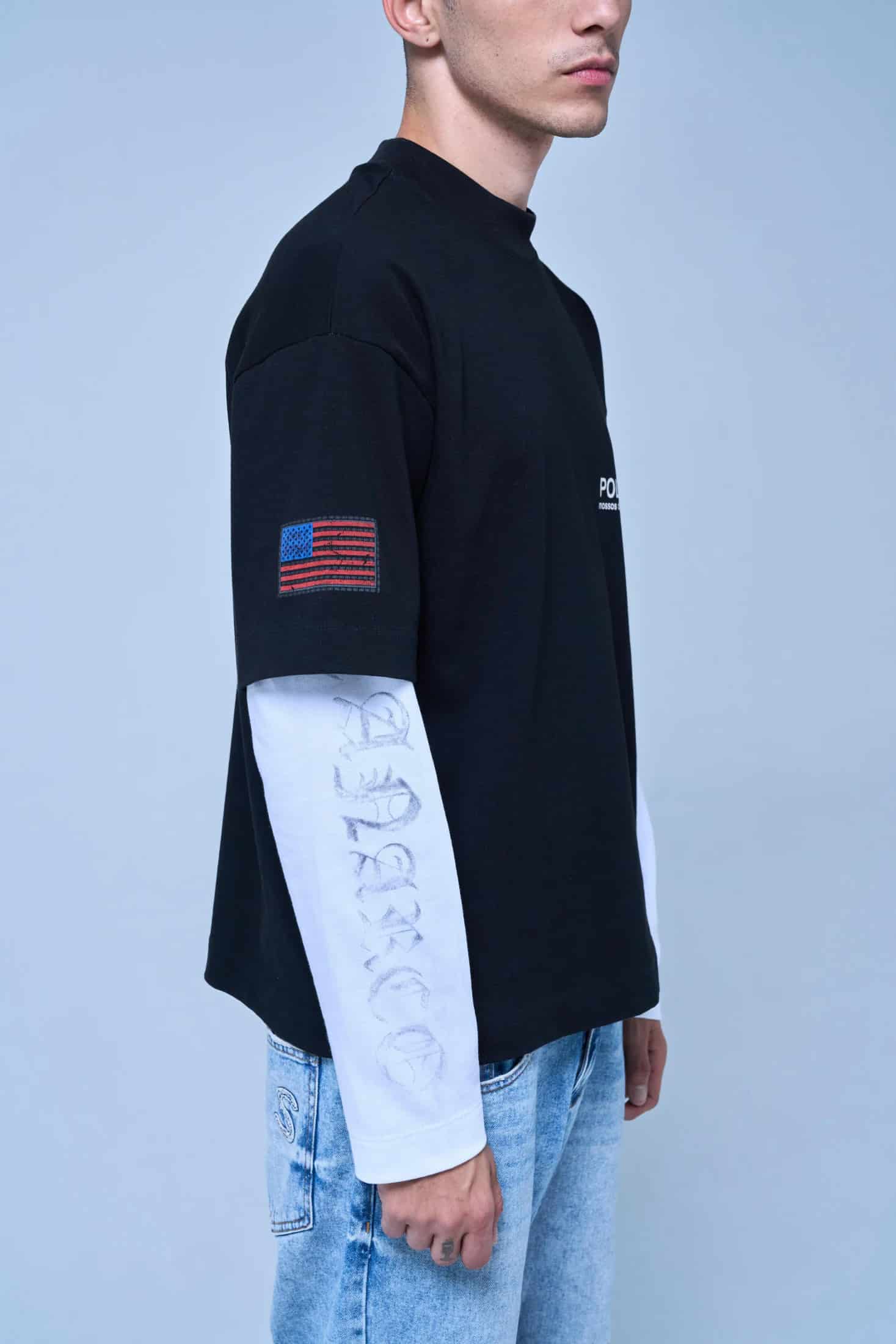 POLIZIA BLACK/WHITE DOUBLE SLEEVE - miniatura 11