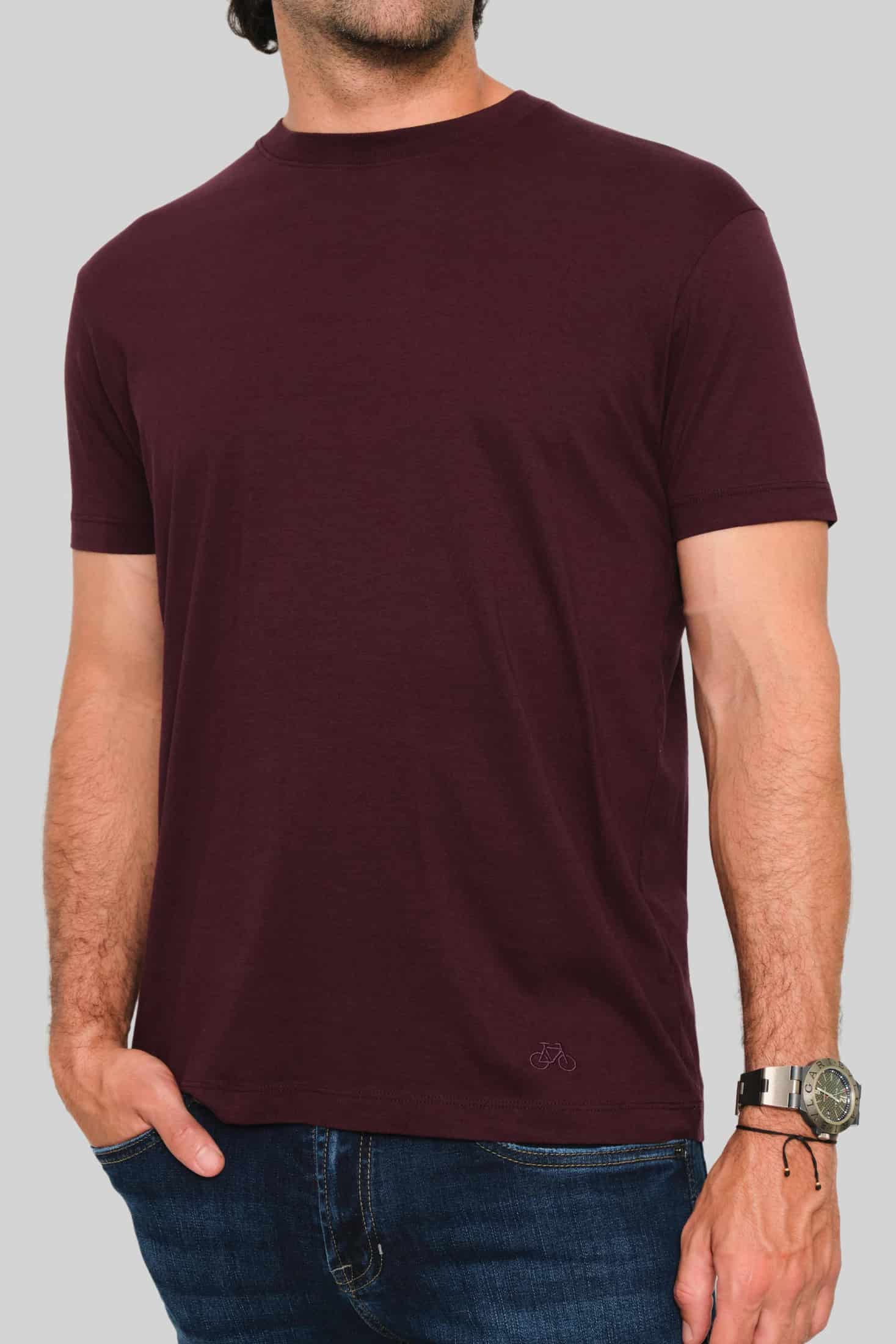 CAMISETA BASIC PLUS VINO - miniatura 1