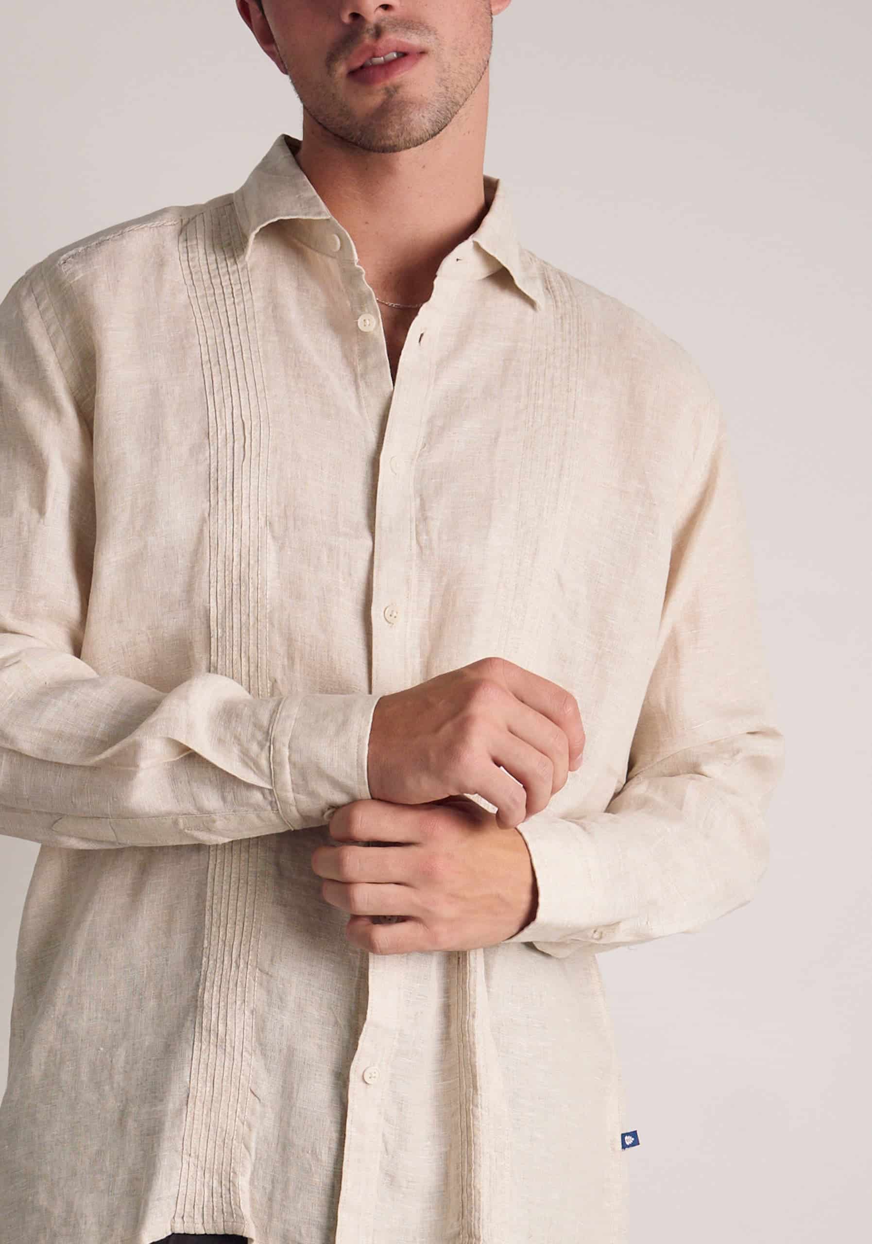 Camisa H Cachao Guayabera Avena - miniatura 3