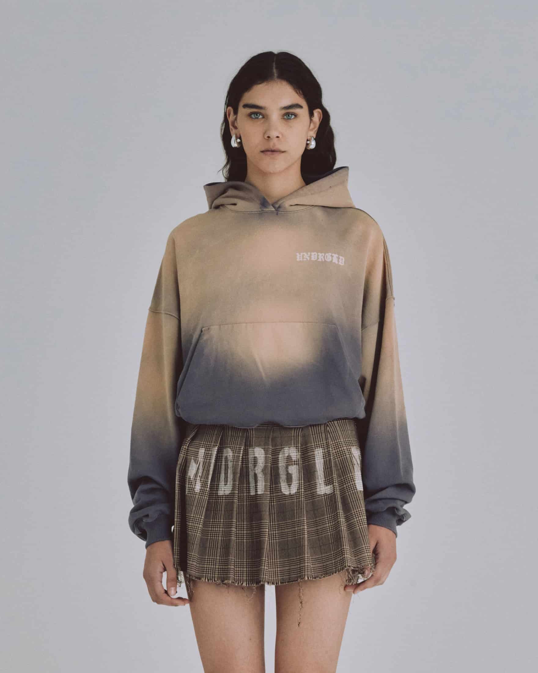 W 94' Fragments Boxy Fit Hoodie Dirty Brown - miniatura 2