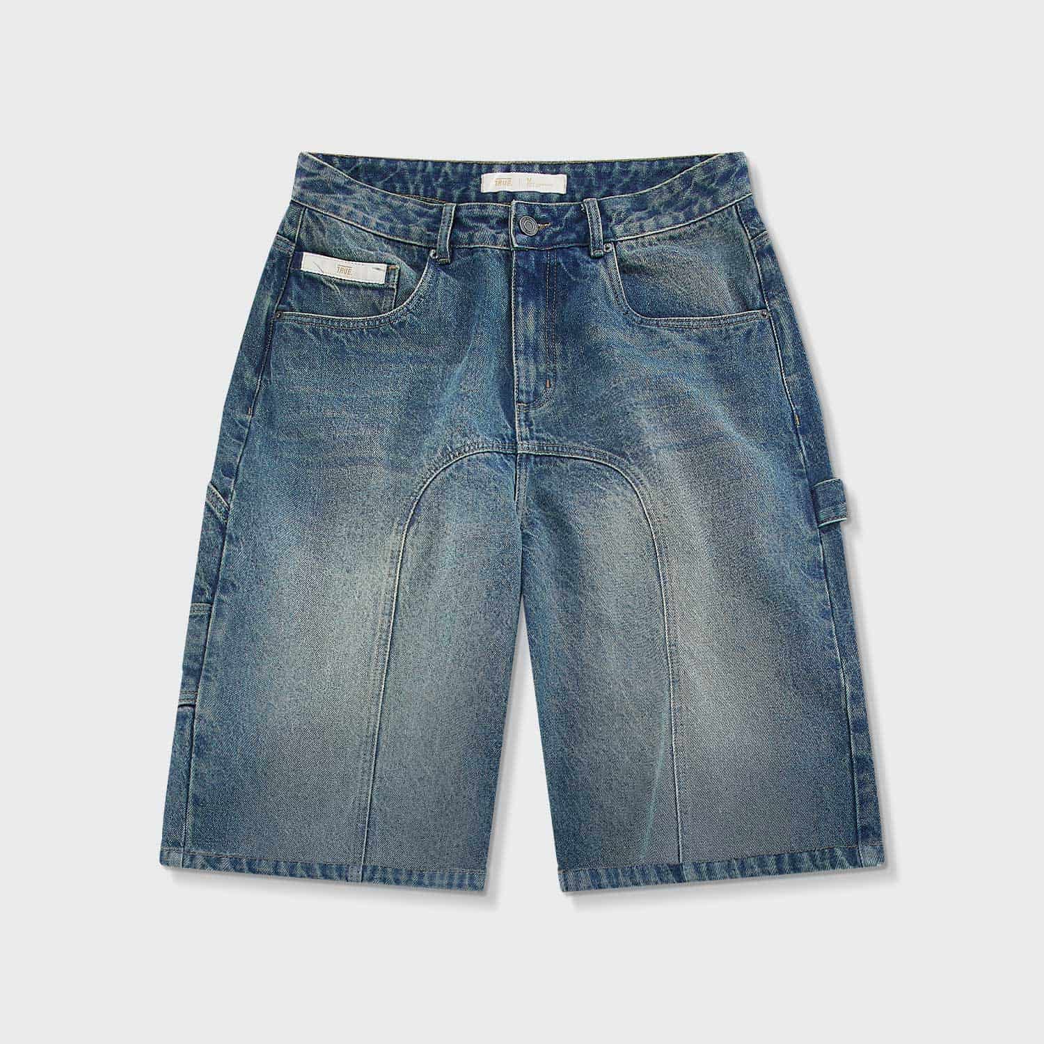 Slashed Denim Jorts - Blue - miniatura 1
