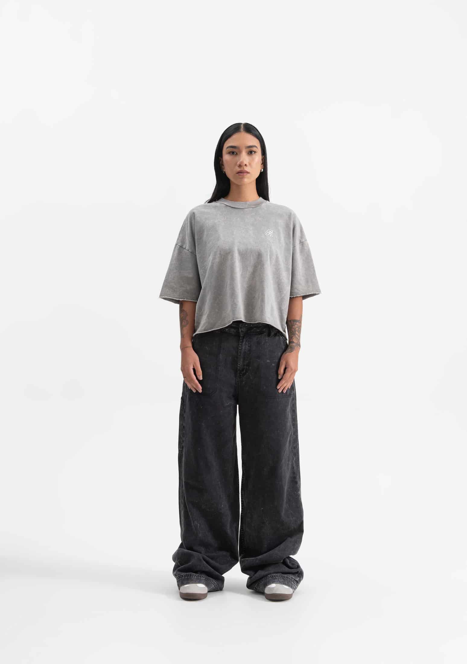 Knockout grey crop top - miniatura 4