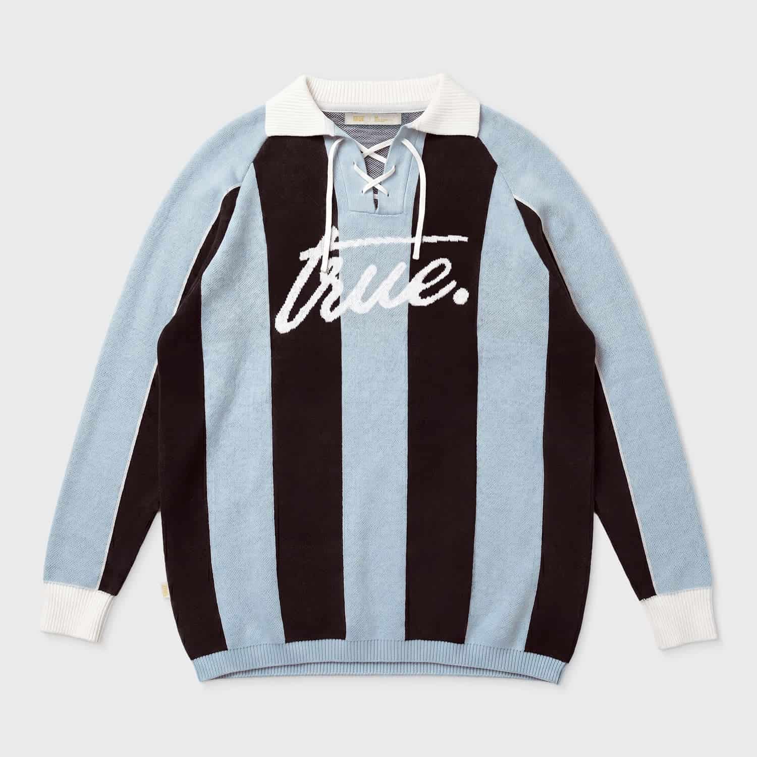Striped Knit Polo - Blue - miniatura 1