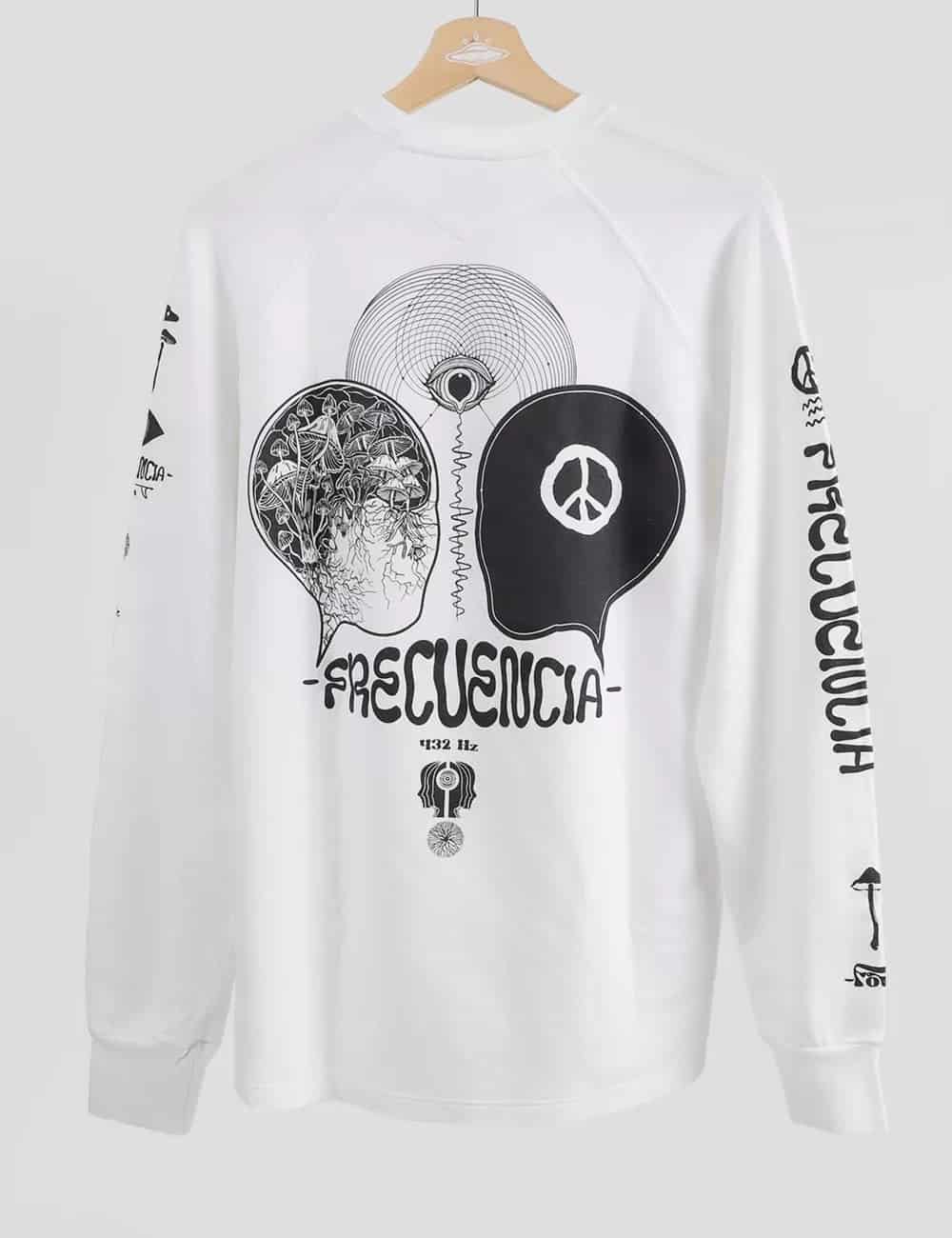 Camibuso Manga Ranglan Frecuencia crudo Unisex - miniatura 9