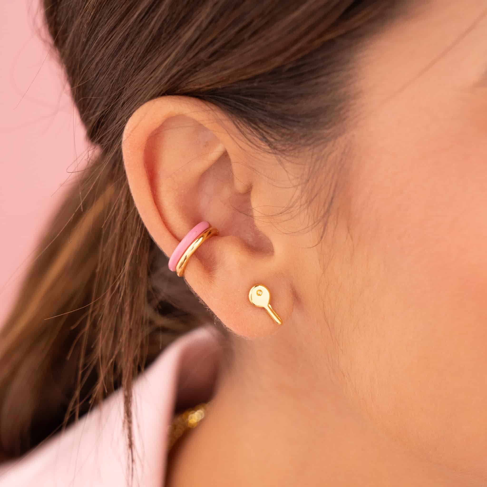 Set Aretes Earcuff X2 +Topos Llave Mini - miniatura 1