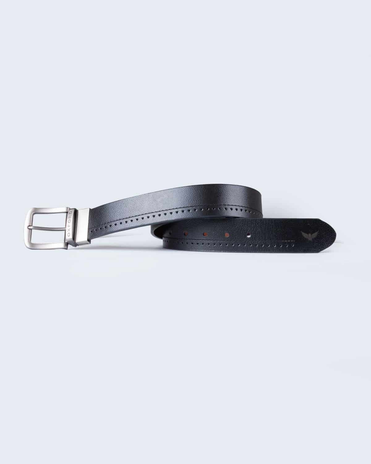 Cinturon doble faz negro para hombre - miniatura 2