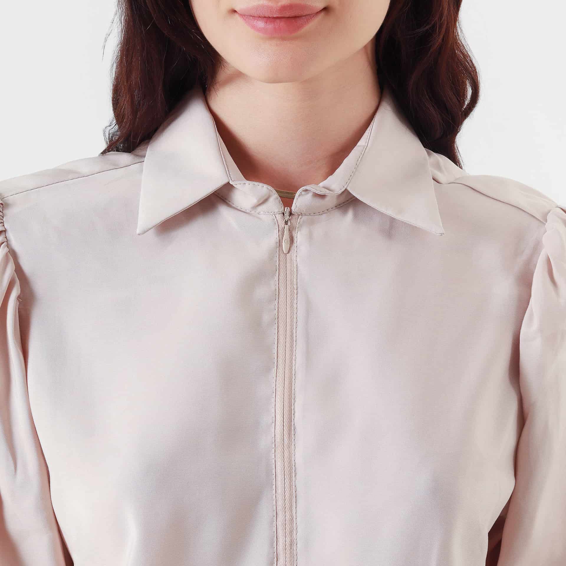 Blusa Cuello Camisero Manga Larga - miniatura 6