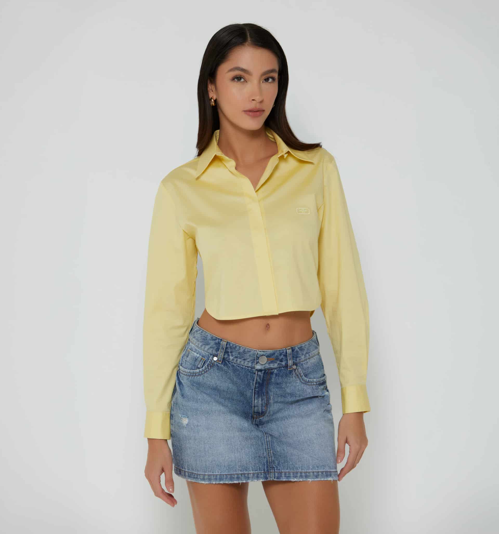 Blusa camisera boxy manga larga - miniatura 2
