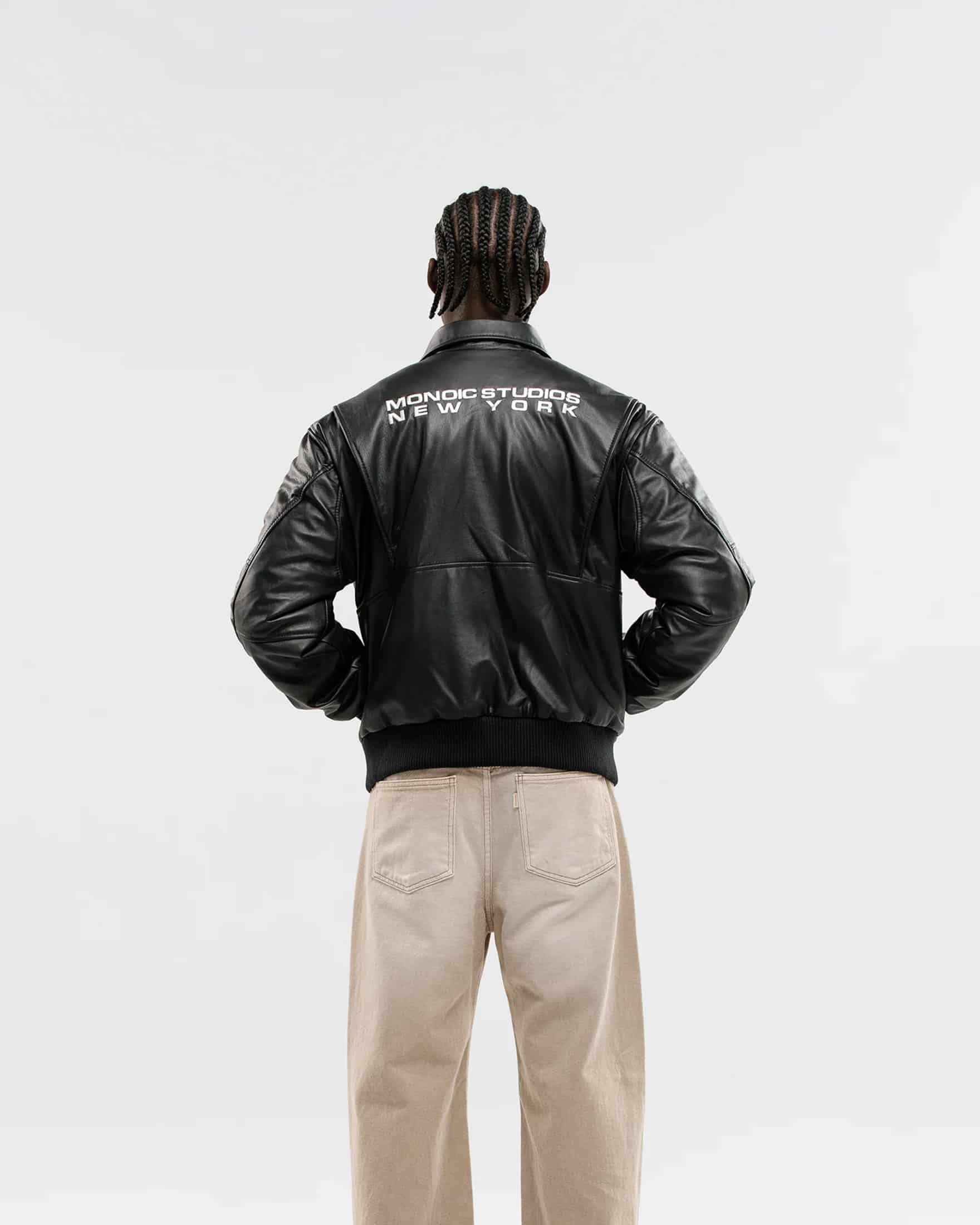 Edición Limitada | Chaqueta de Cuero Aviador - Negro - miniatura 13