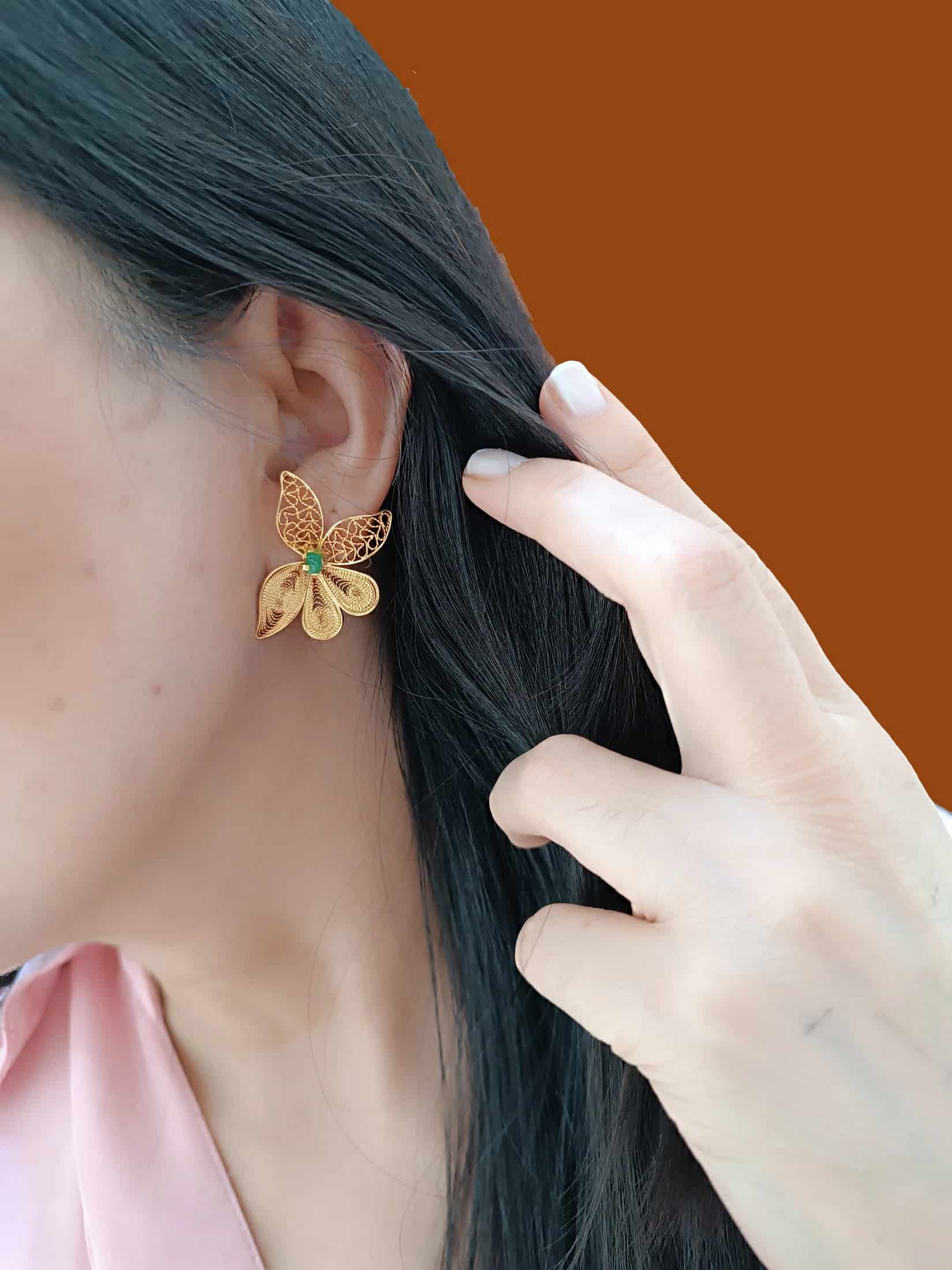 Aretes filigrana topo Imperial - miniatura 6