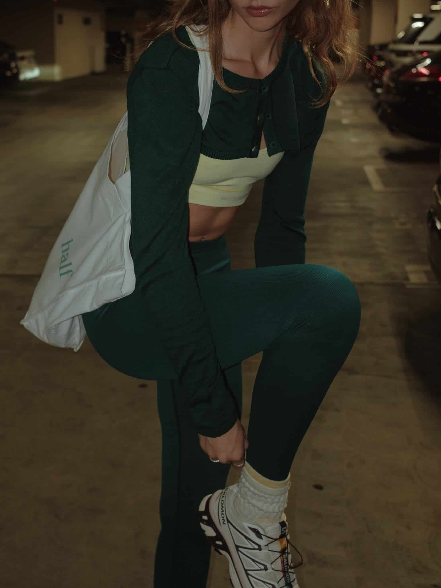 KNIT MINI CARDIGAN - PINE GREEN - miniatura 8