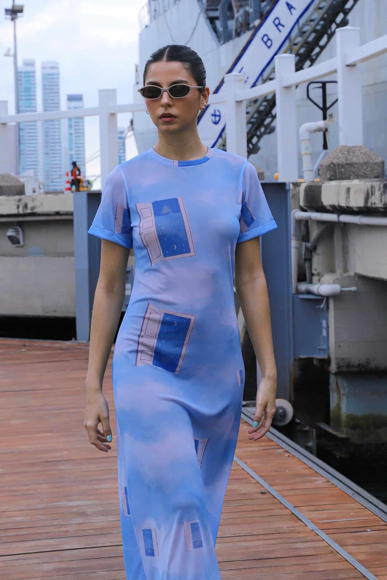 Mesh Dress - Sky - miniatura 4
