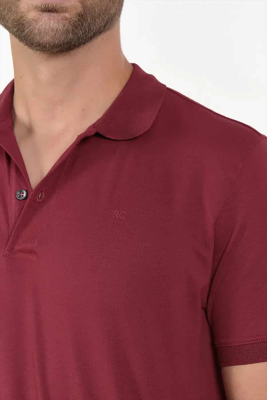 Camiseta Polo 100% Algodón Vinotinto - miniatura 3