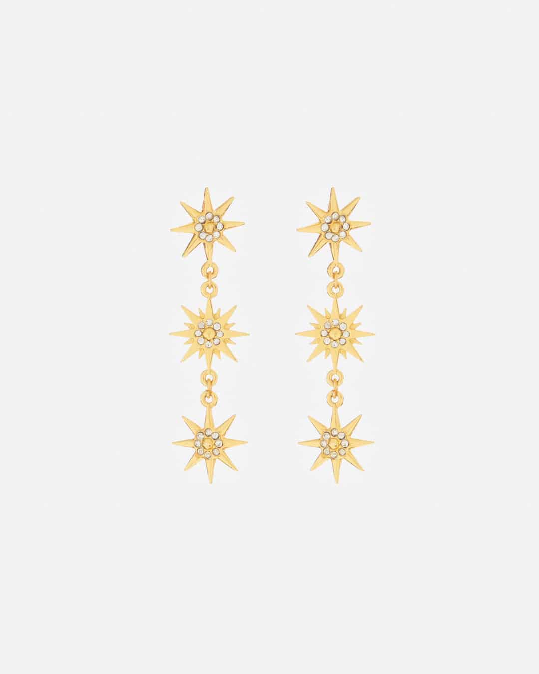Aretes Estrellas Cristales X3 - miniatura 2
