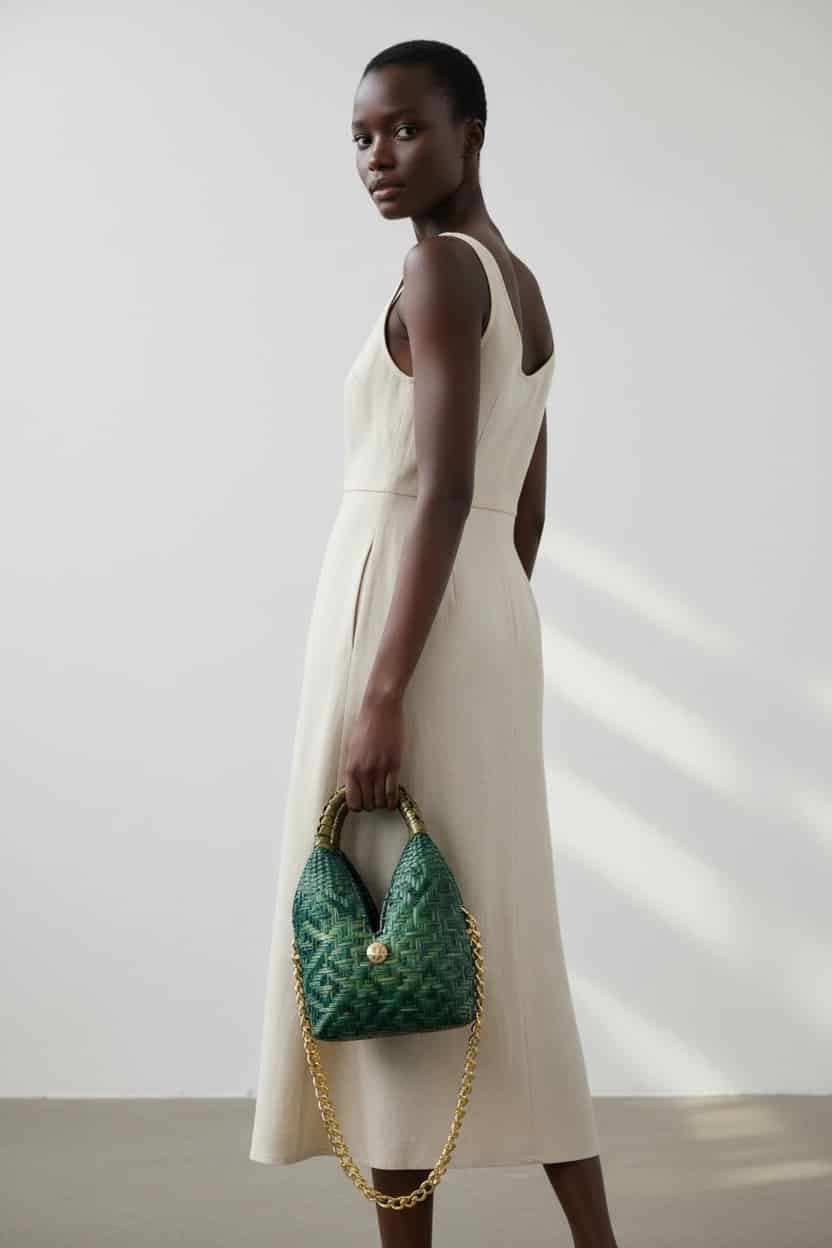 CARLY BAG LEATHER GREEN - miniatura 3