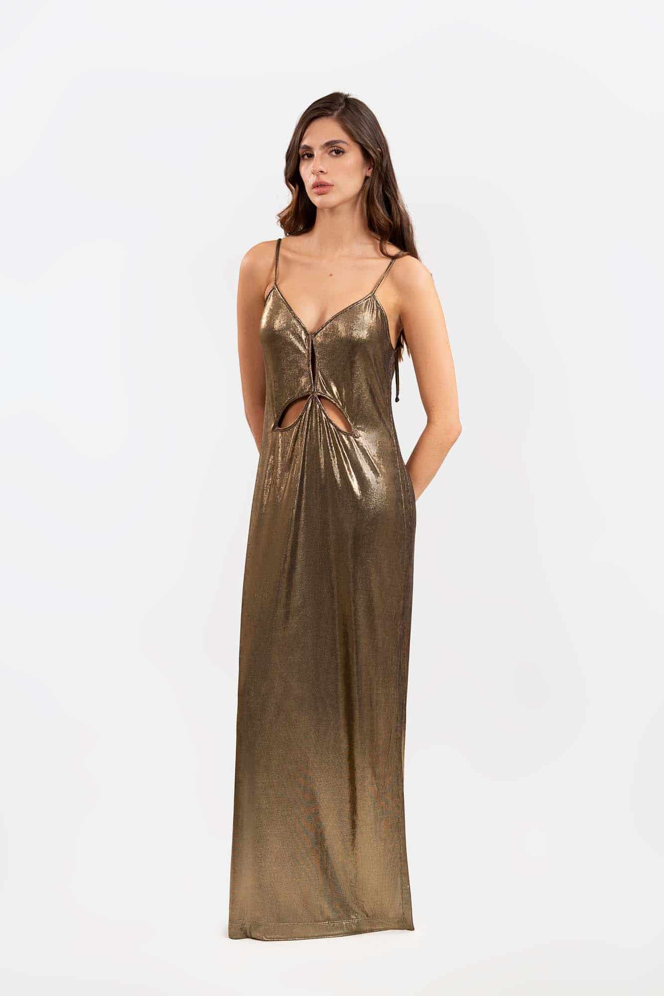 Vestido Maeva Dorado - miniatura 3