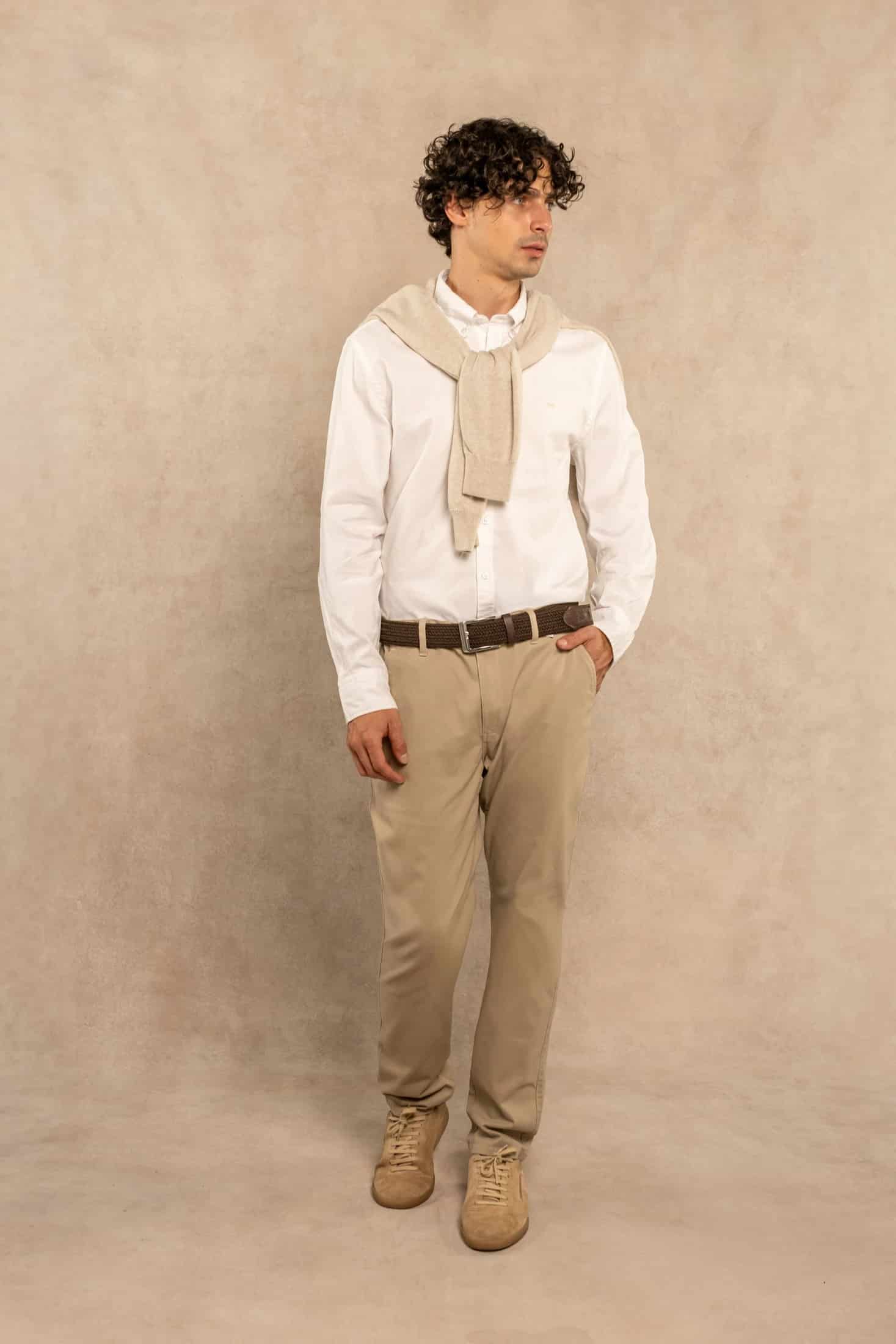 Camisa Antimanchas Oxford Blanco Logo Combinado - miniatura 2