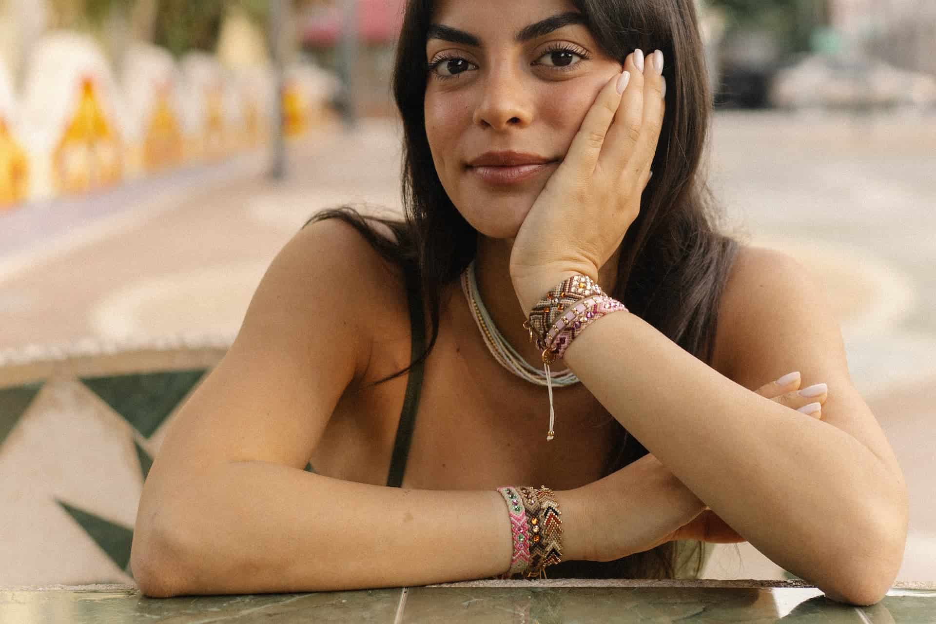 Wayuu Skinny Bracelet | Pink Aura - miniatura 5