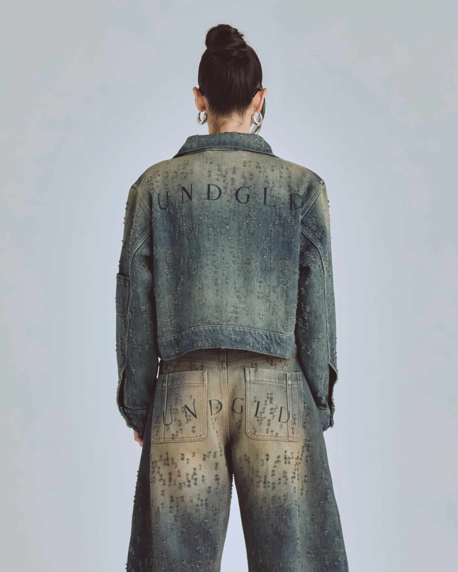 W Agnus Dei Undrgld Ripped Jacket Dirty Blue - miniatura 7