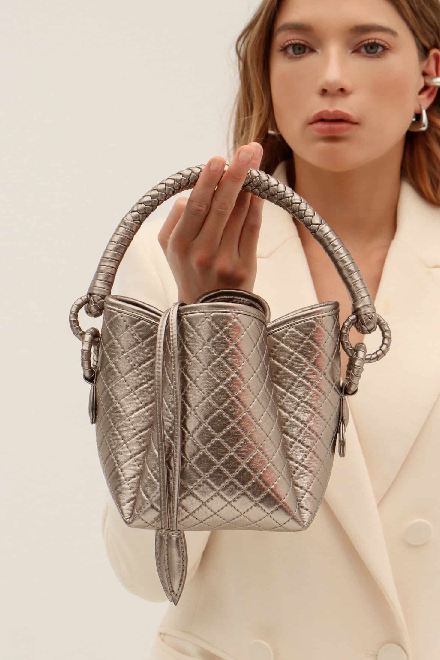 Tulip Mini Bucket Bag, Titanium. Limited Edition - miniatura 5