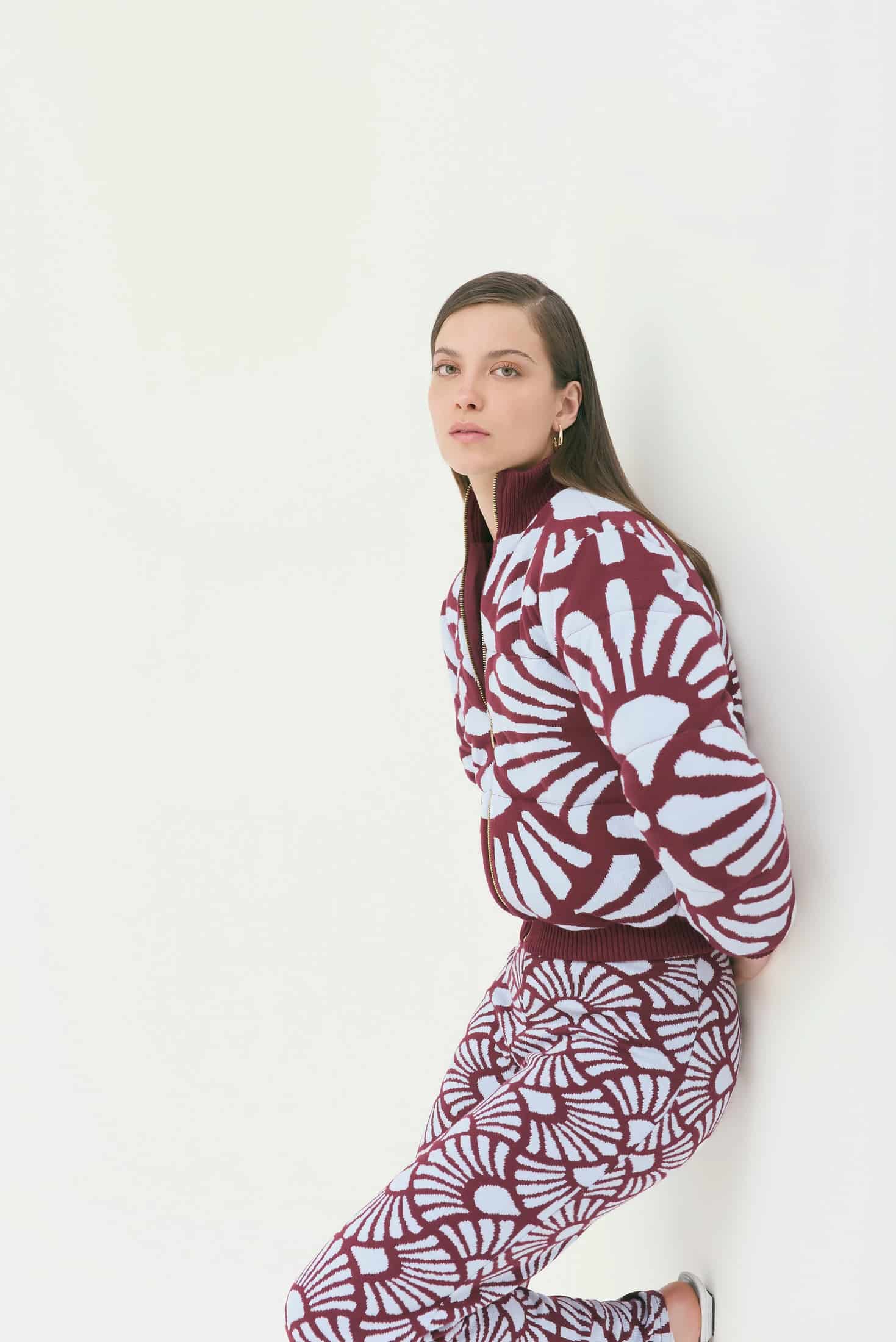 Bomber Jacket Venus Vinotinto-Celeste - miniatura 3