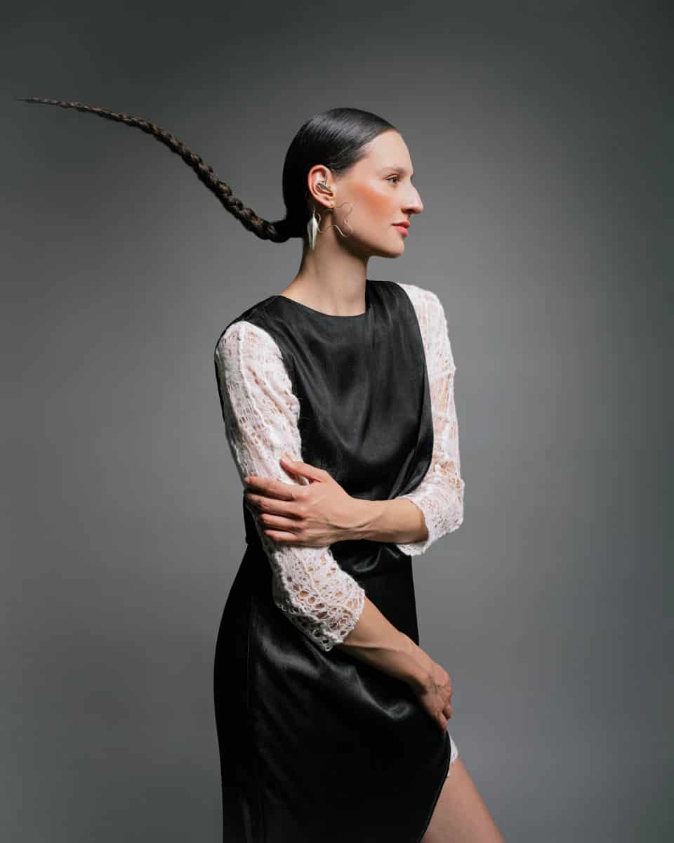 NUNO MESH FELT DRESS - miniatura 6