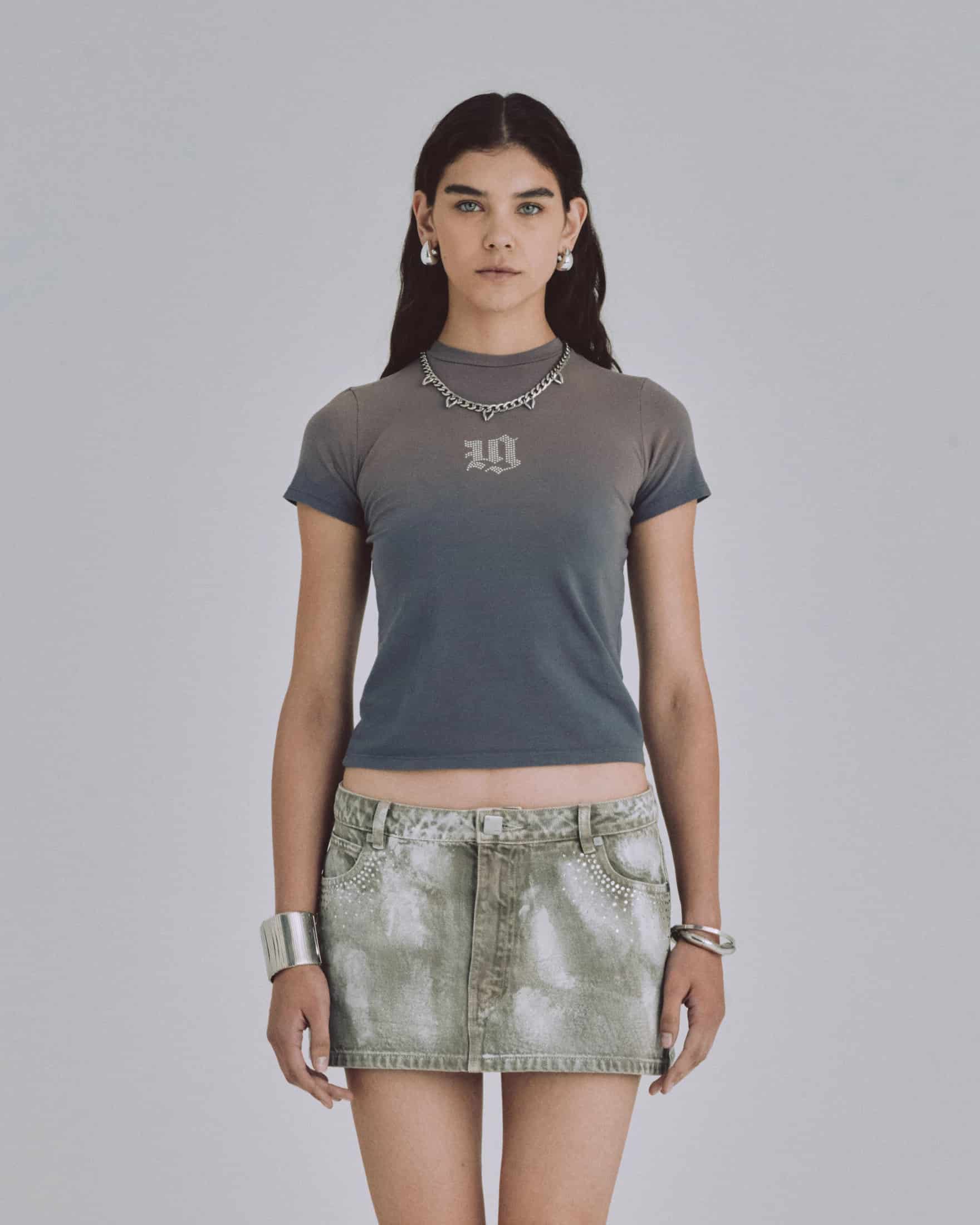 94' Gothic UG Long Baby Tee Faded Purple - miniatura 2