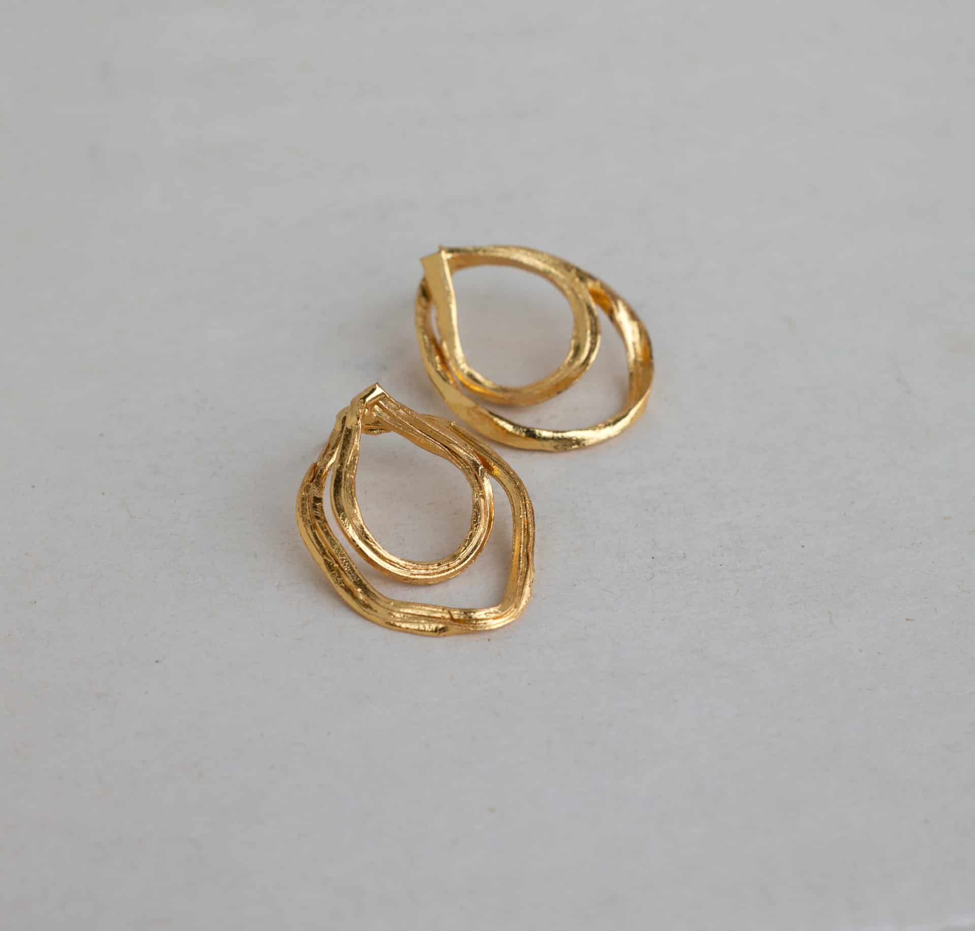 Arete doble aro surco - miniatura 3