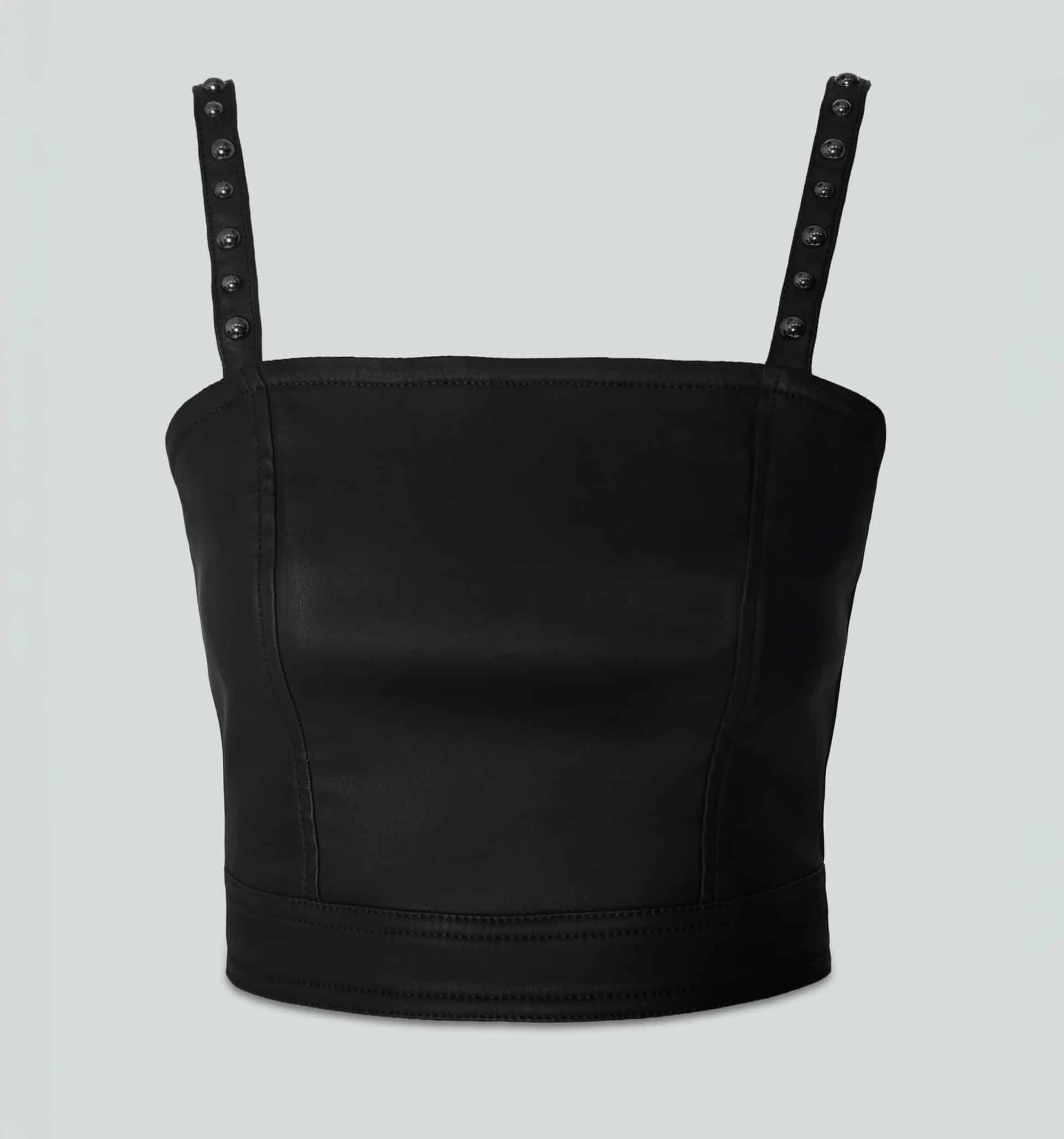 Blusa crop de tiras taches en pu - miniatura 5