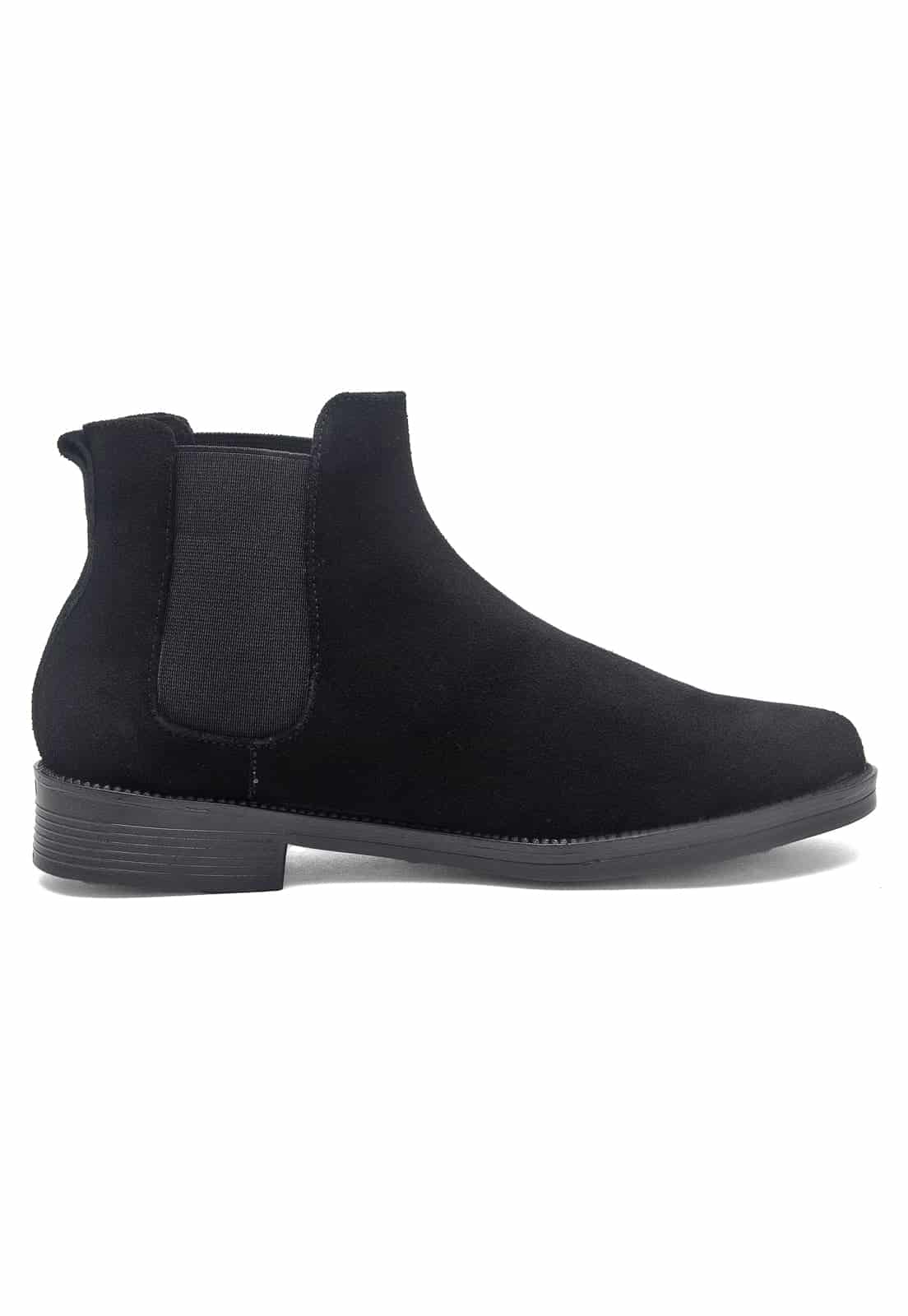 Botines chelsea negros en gamuza. - miniatura 9