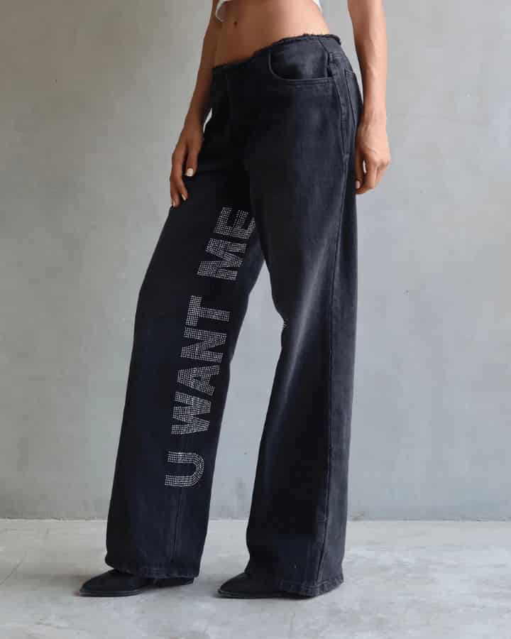 JEAN U CANT HAVE ME BRILLOS NEGRO - miniatura 1