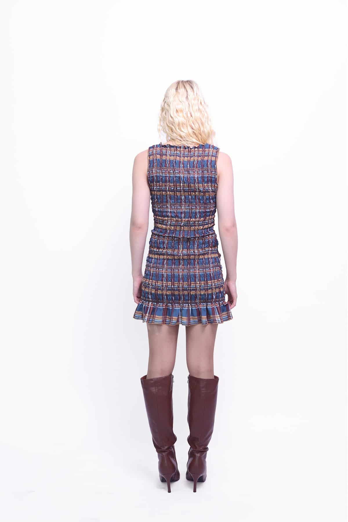 Ruched Mini Dress in Crossroads - miniatura 5