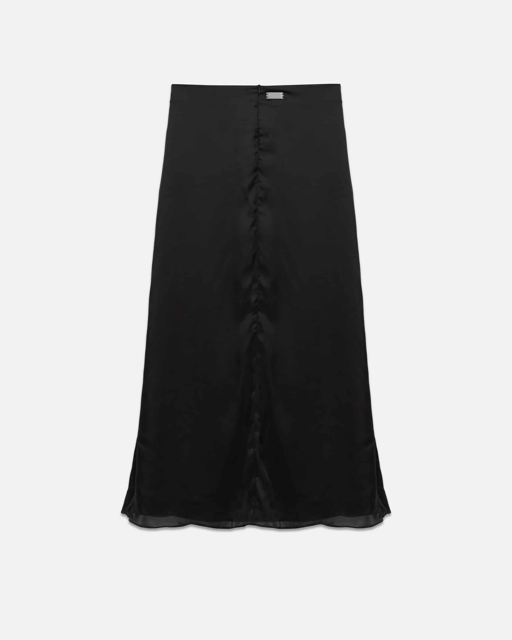 Basics Silk Long Skirt Black - miniatura 3