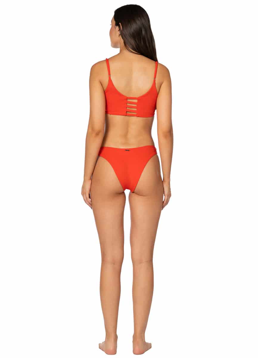 Maaji Red Camelia Praia Classic Bralette Bikini Top - miniatura 9