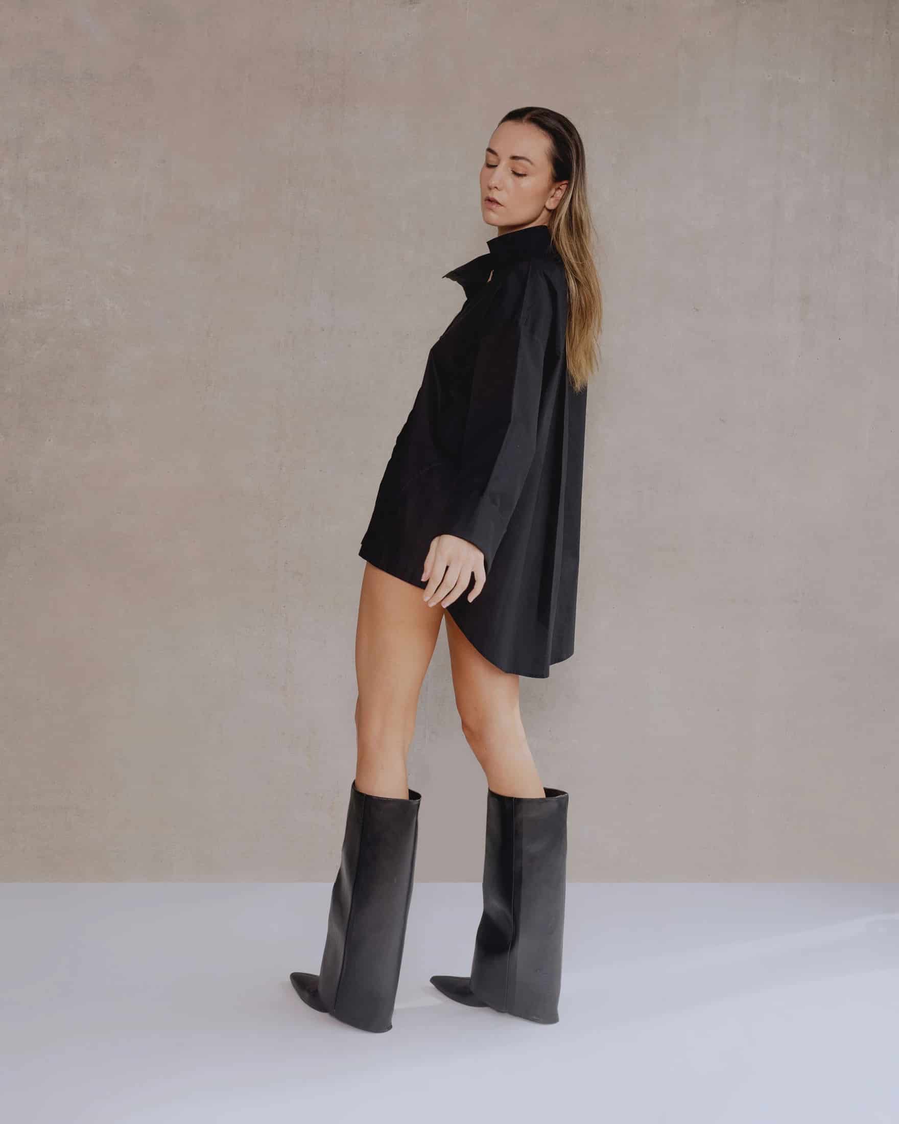 Asymmetric Black Shirt - miniatura 1