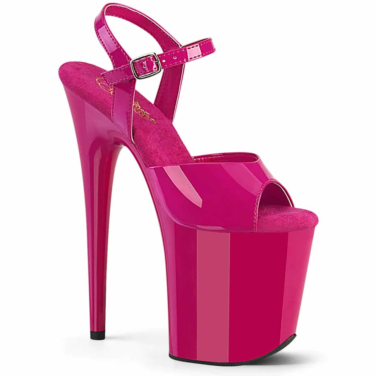 Sandalias Plataforma Fucsia Charol Tacón 20 cm - miniatura 1