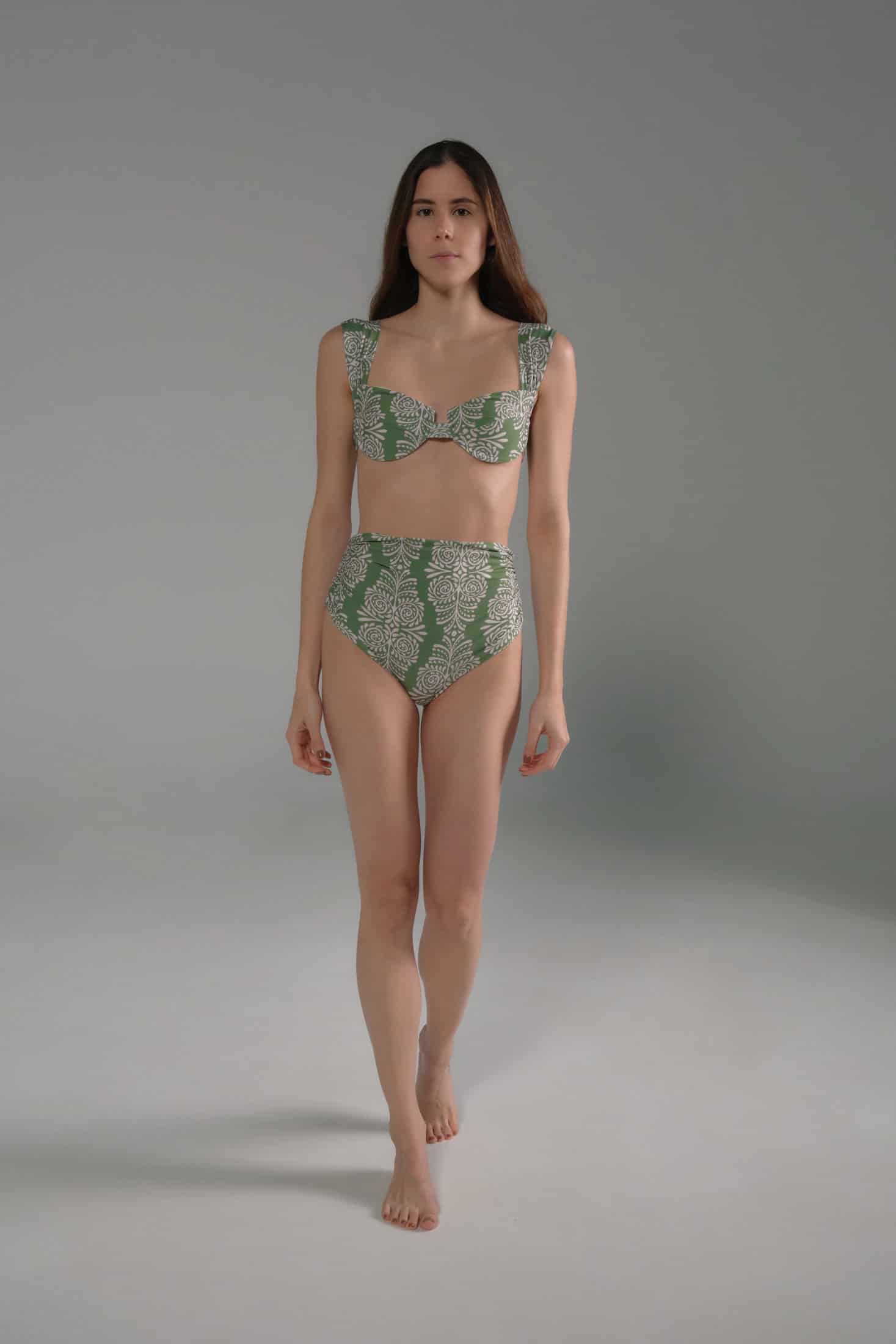 Sabina Top / Green Arabesque - miniatura 2