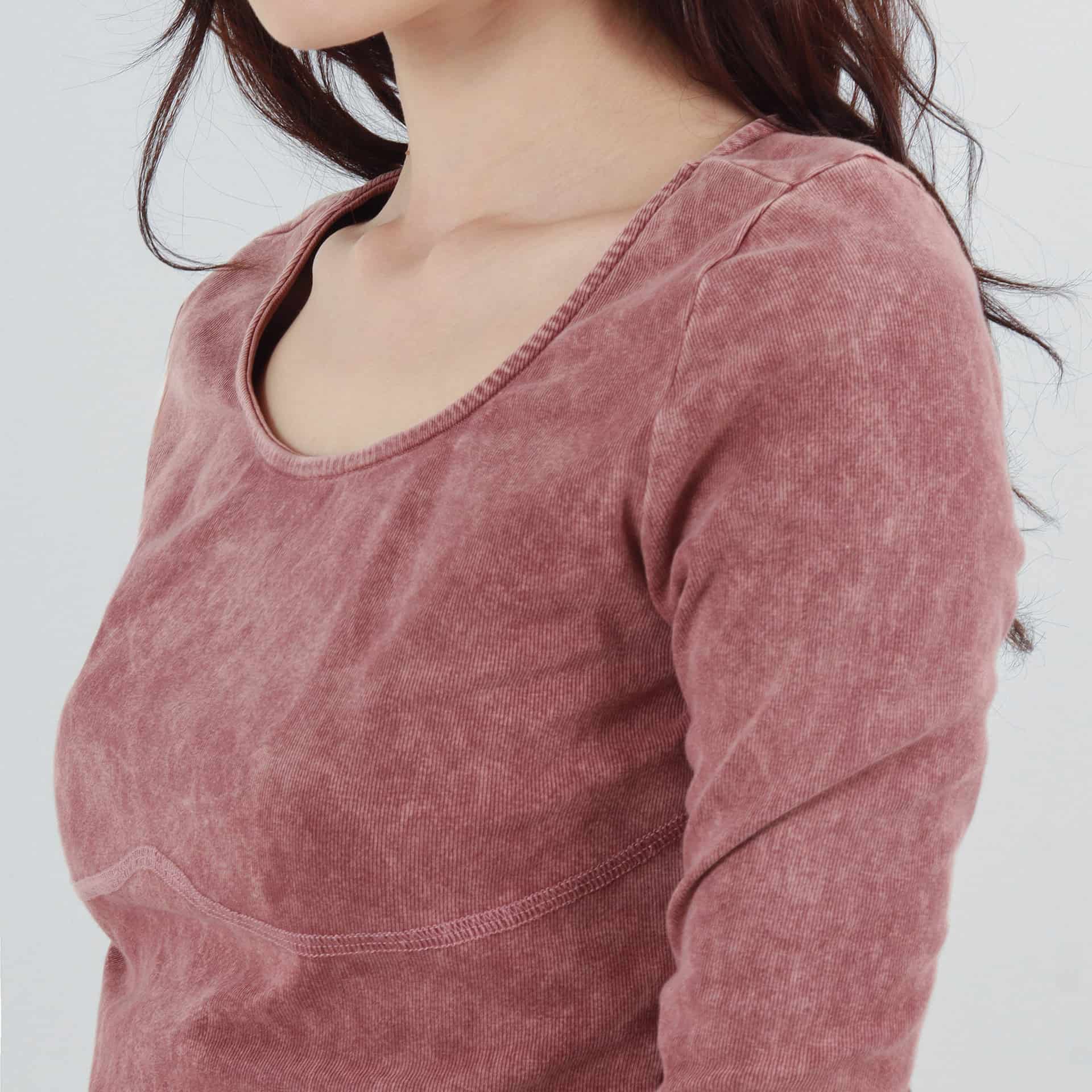 Camiseta top Tye Dye escote ojal manga larga - miniatura 9