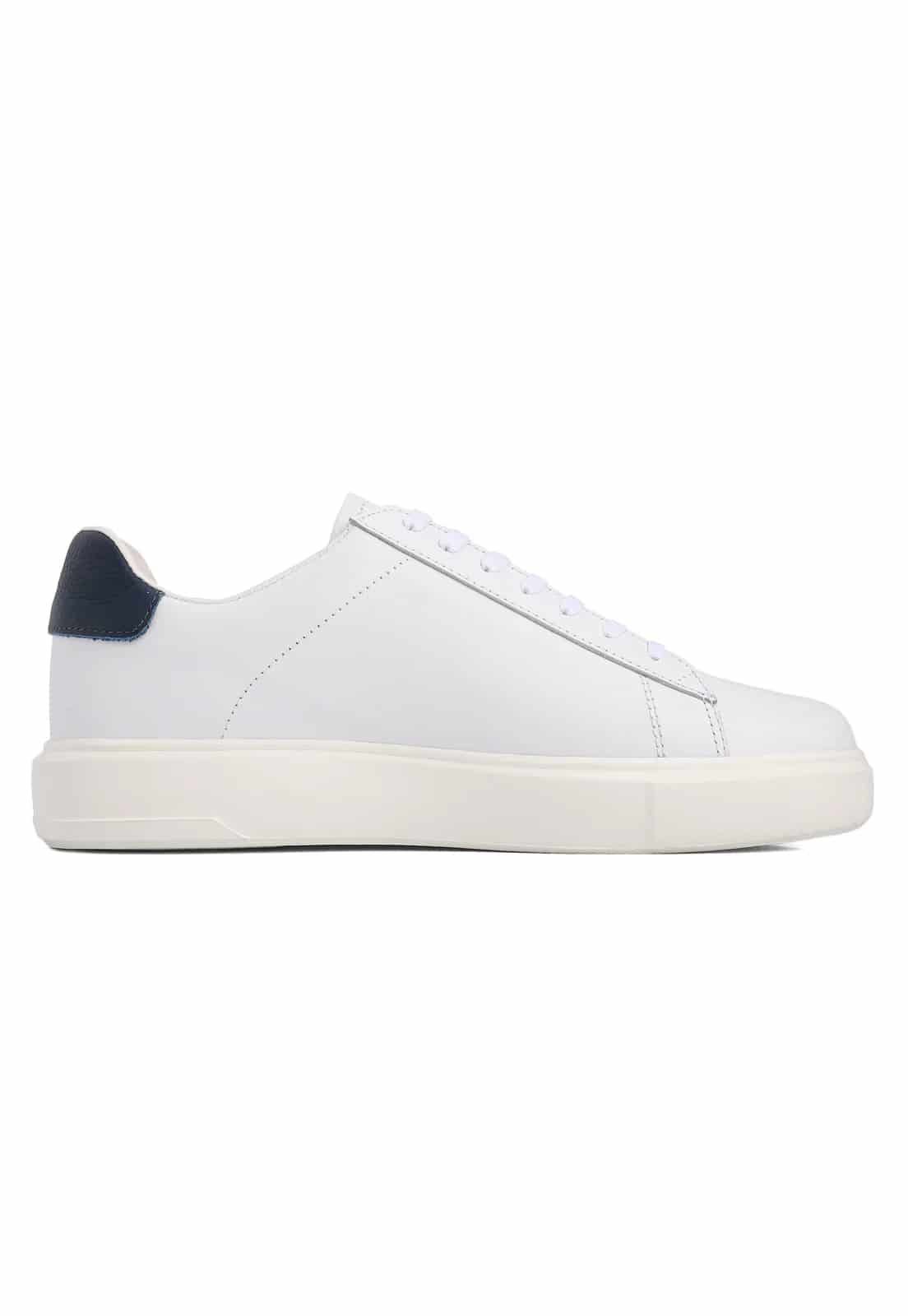 Tenis blancos suela blanca talon azul - miniatura 3
