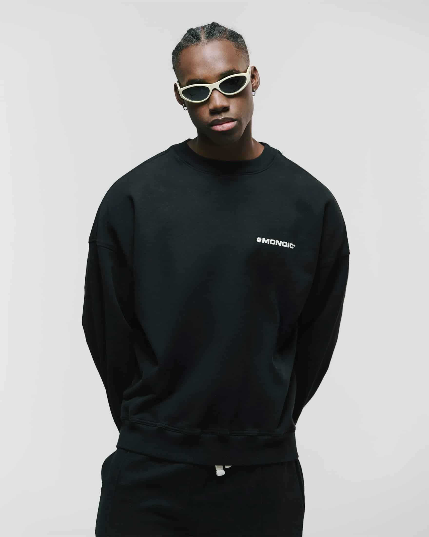 Crewneck Oversized Básico V3 - Negro Oscuro - miniatura 2