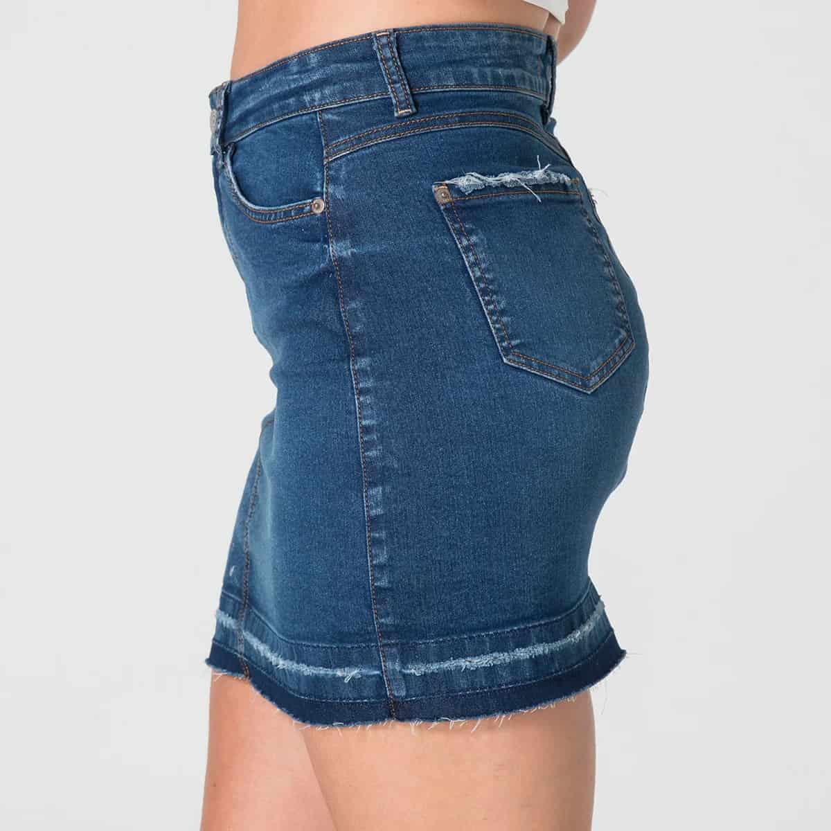 Falda Denim Corta Tego - miniatura 3
