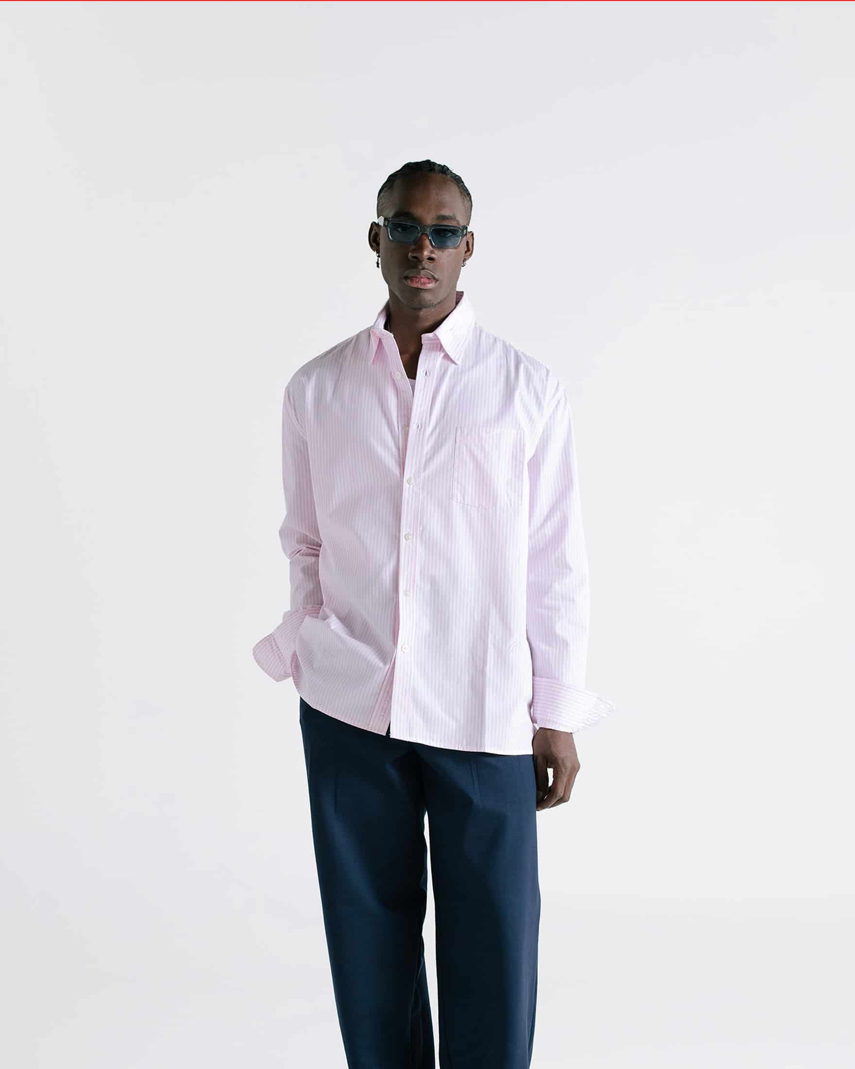 Pinstripe Shirt - Baby Pink - miniatura 5