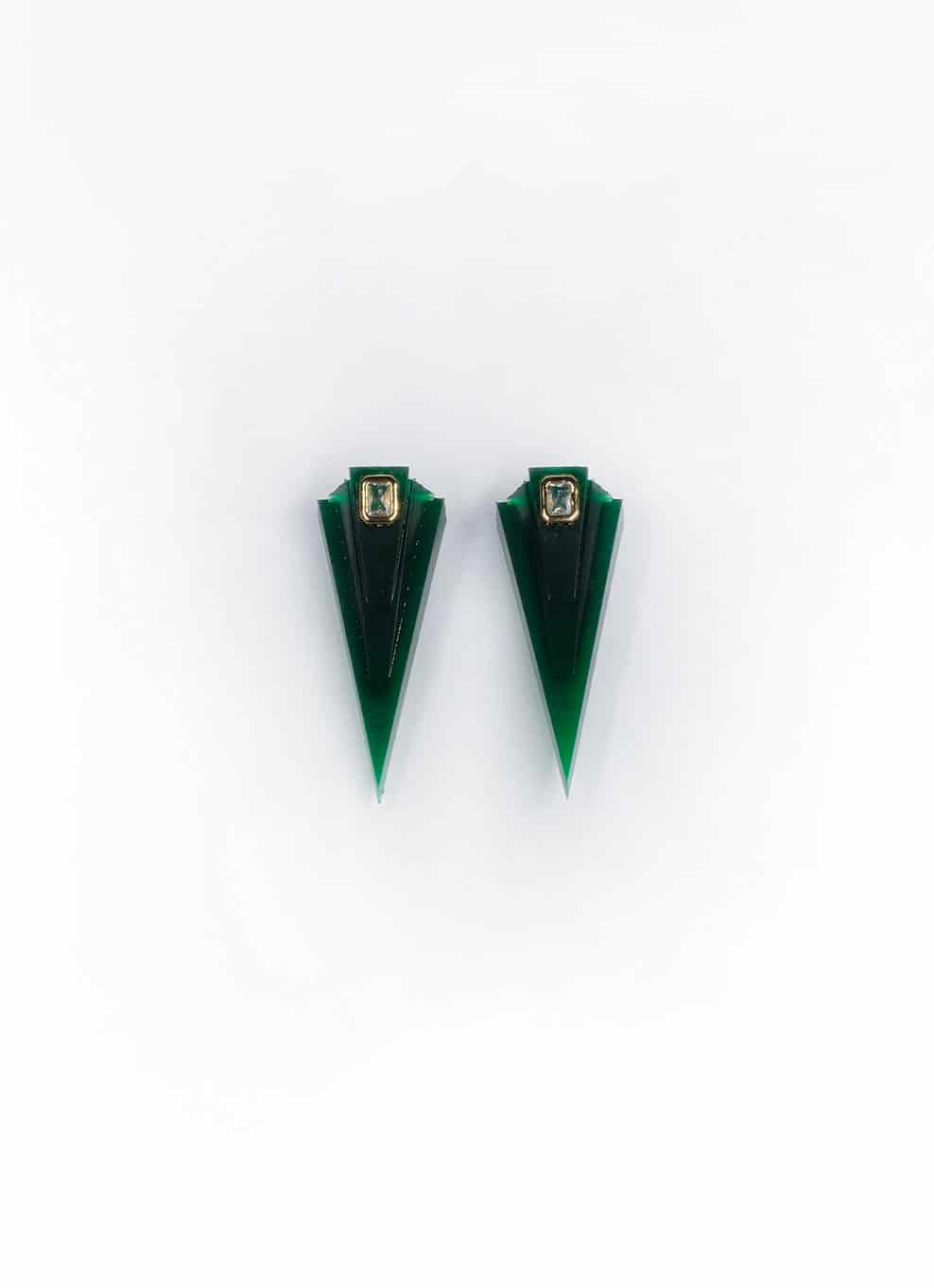 JVxTH - L GREEN EARRINGS - miniatura 3