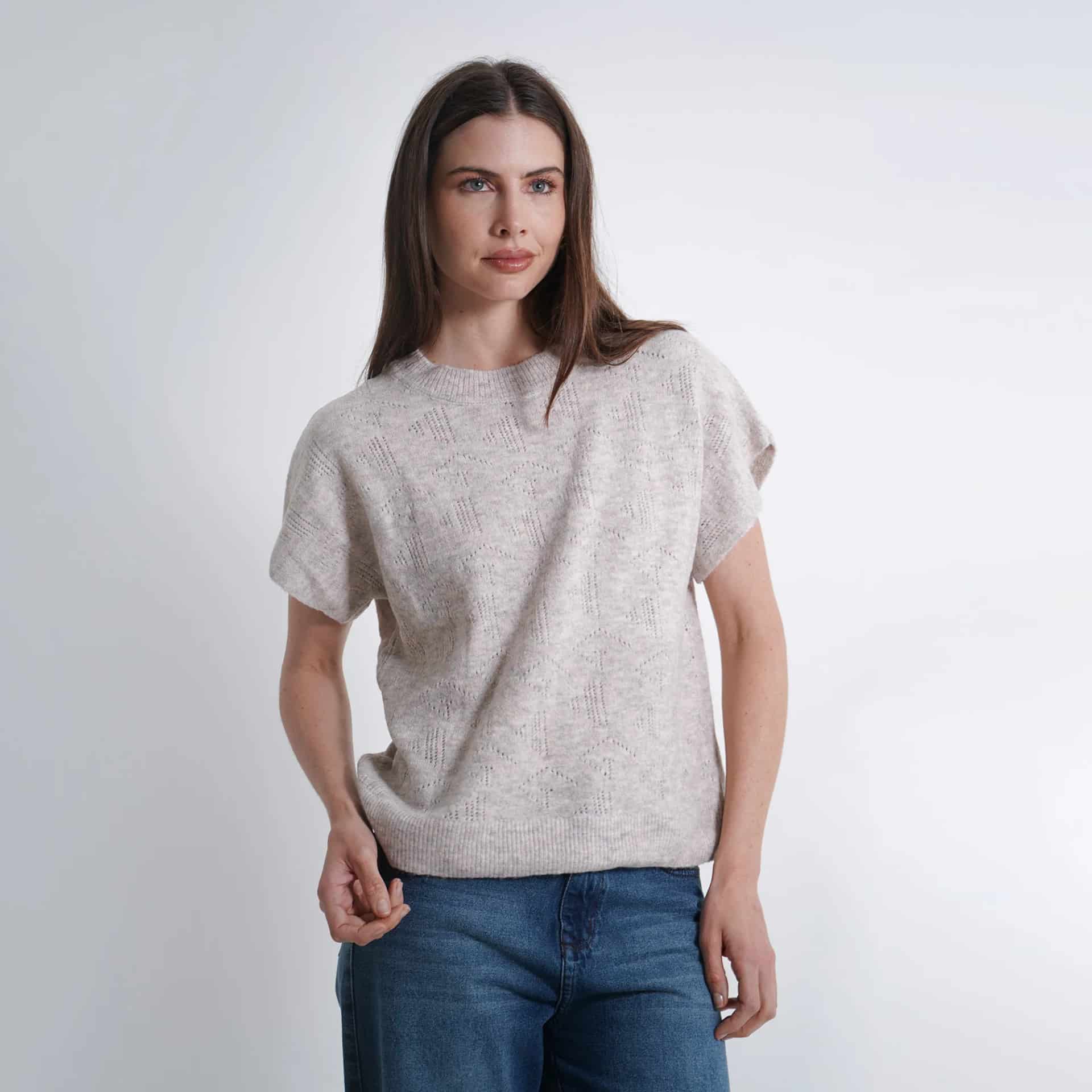 Sweater Cuello Redondo Manga Corta - miniatura 2