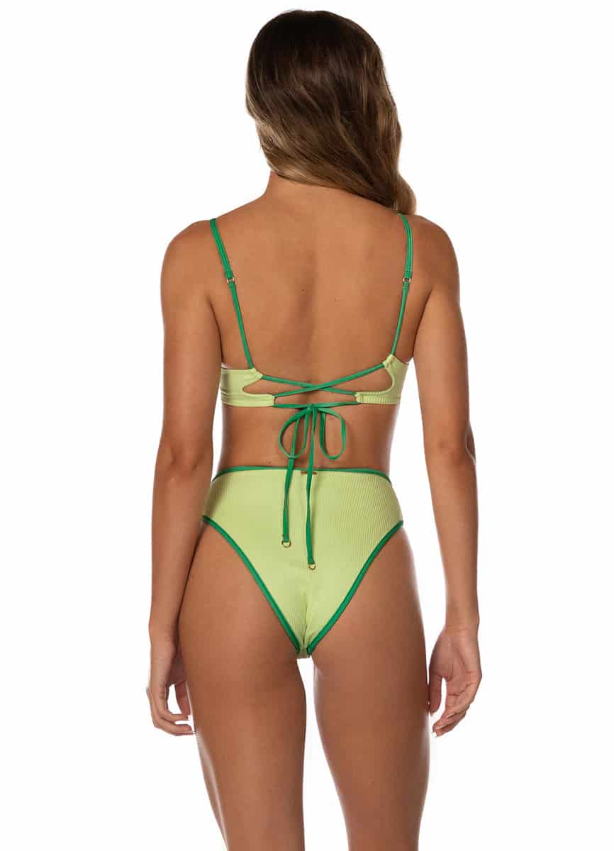 Maaji Green Symphony Sully High Rise Classic Bikini Bottom - miniatura 1